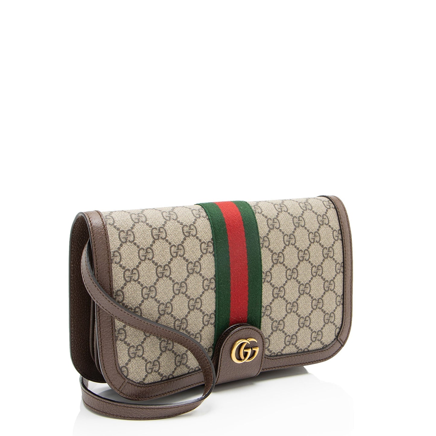 Gucci Nylon Pochette Leather Canvas Shoulder Bag