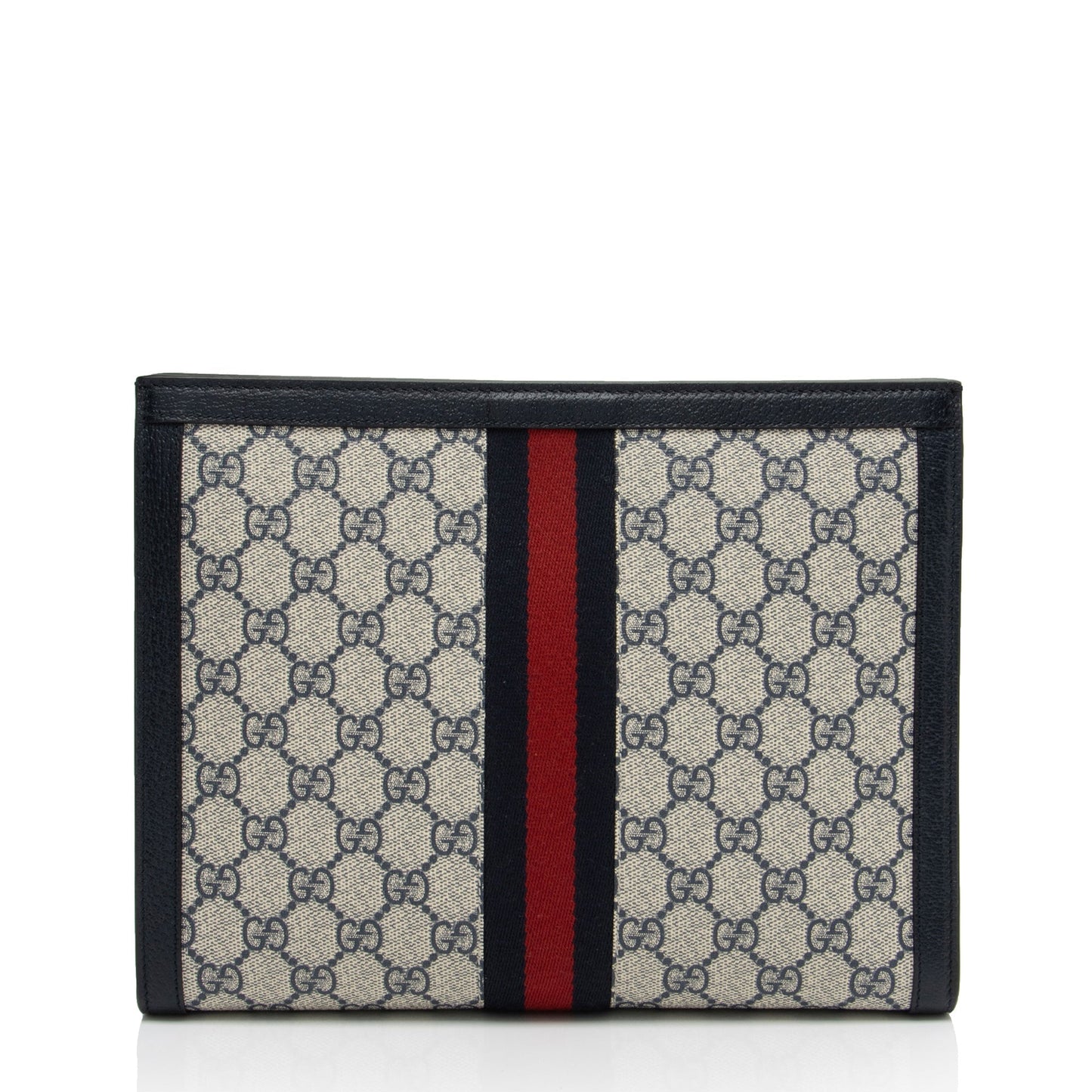Gucci Nylon Leather Canvas Clutch