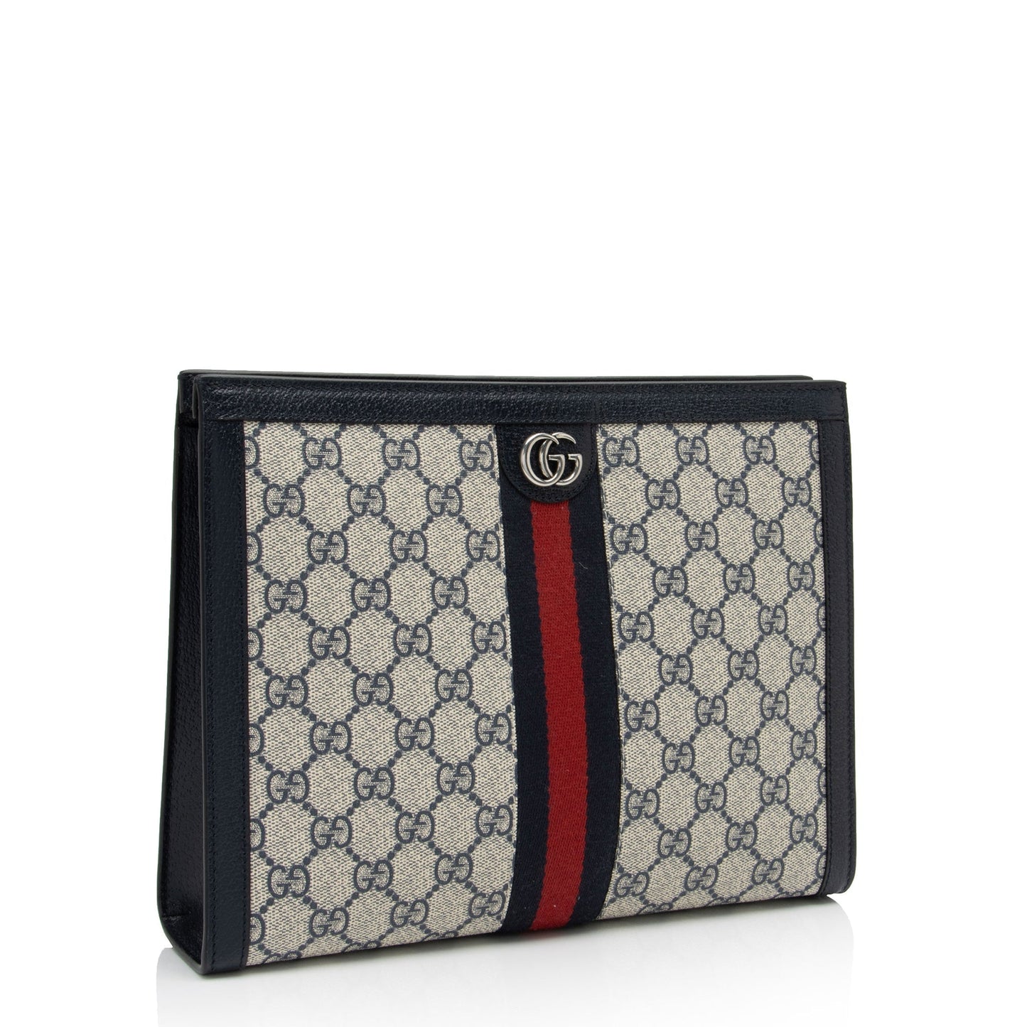 Gucci Nylon Leather Canvas Clutch