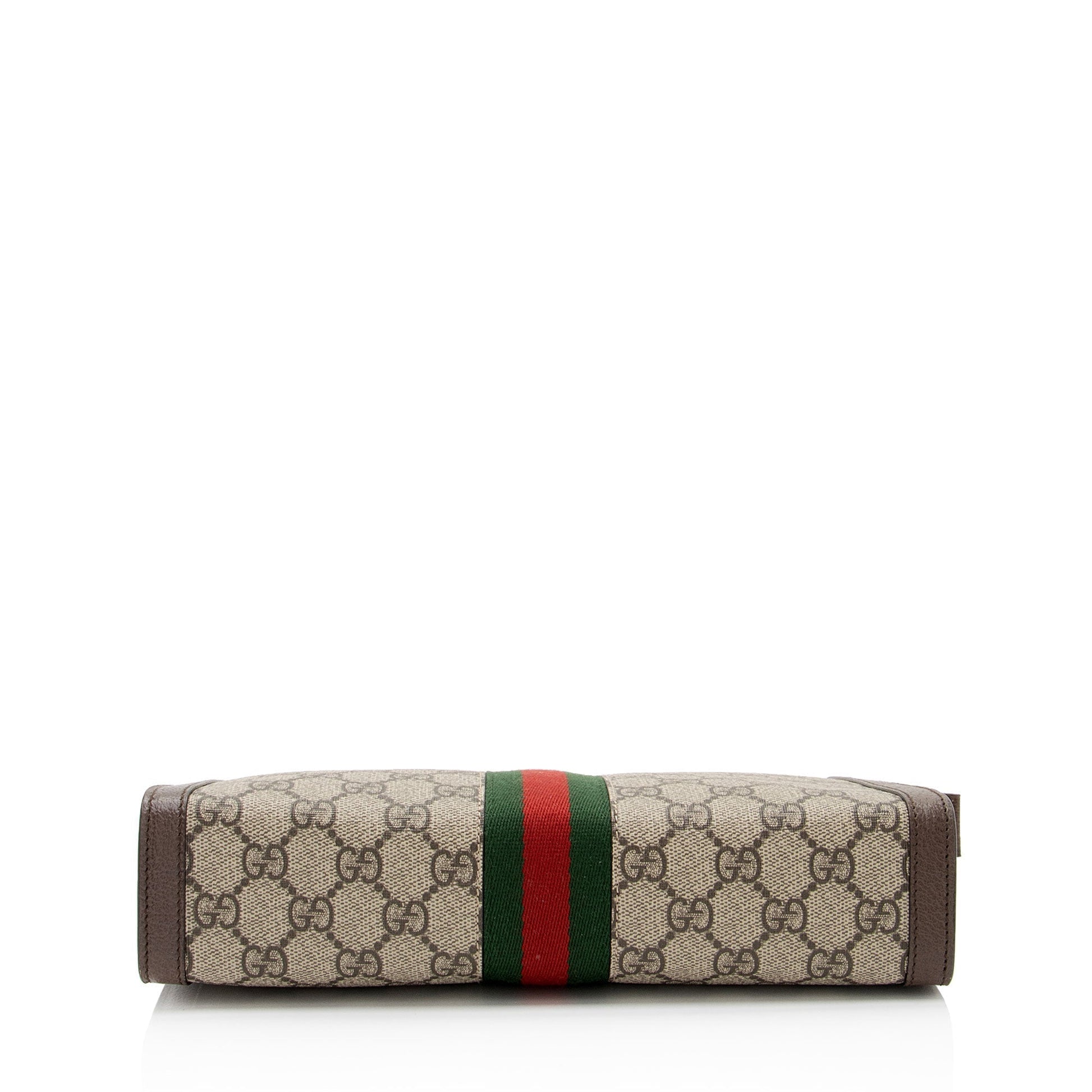 Gucci Nylon Pochette Leather Canvas Clutch
