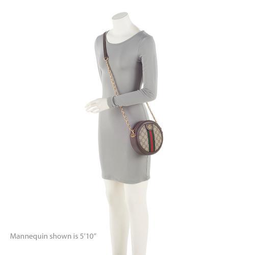 Gucci GG Supreme Ophidia Round Mini Shoulder Bag (SHF-qGCul6)