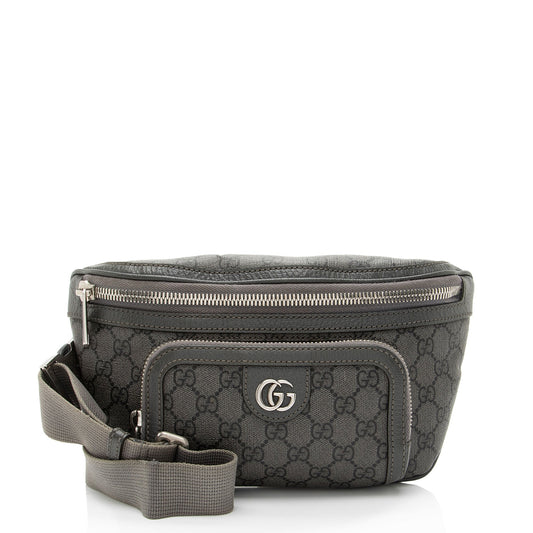 Gucci Nylon Leather Canvas Shoulder Bag