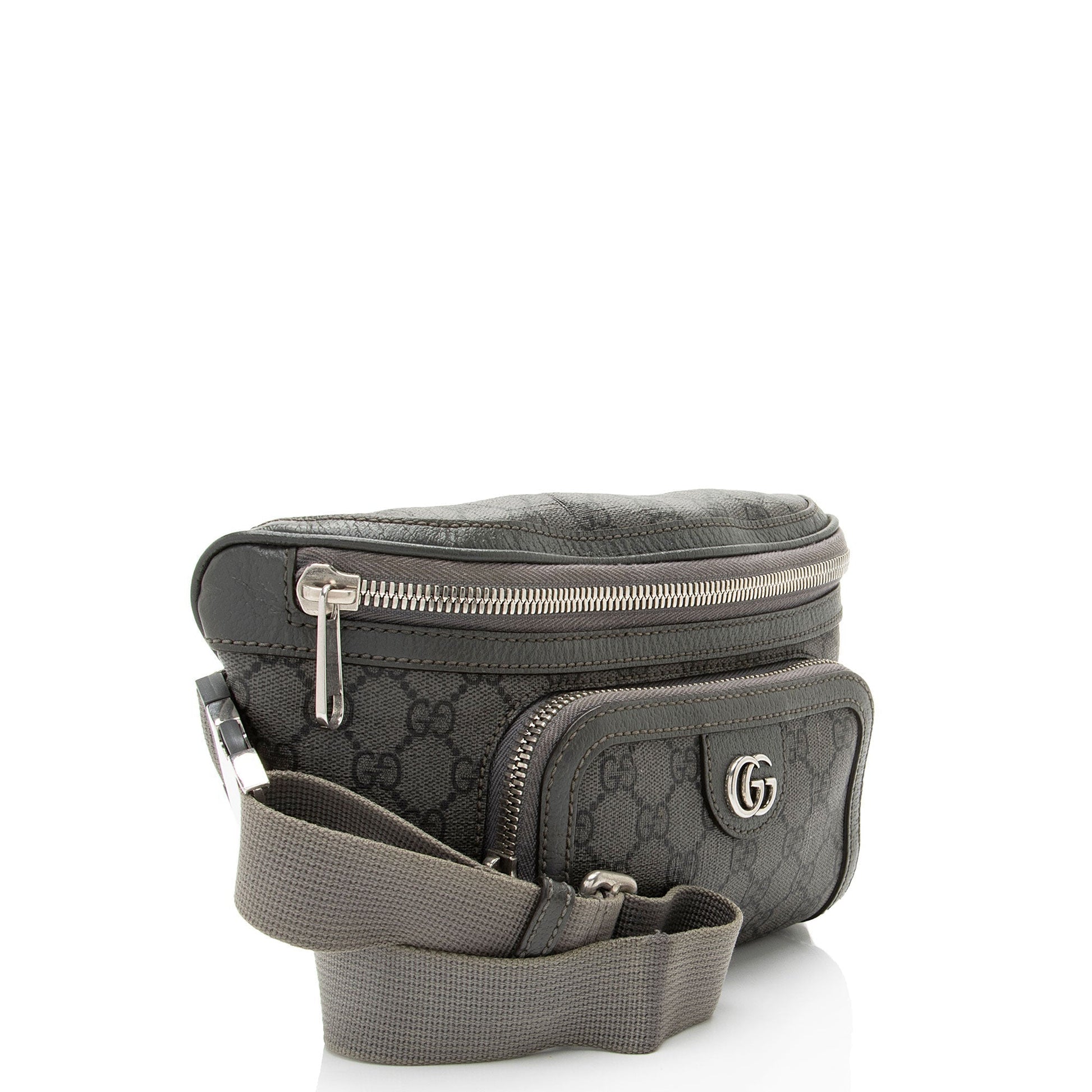 Gucci Nylon Leather Canvas Shoulder Bag
