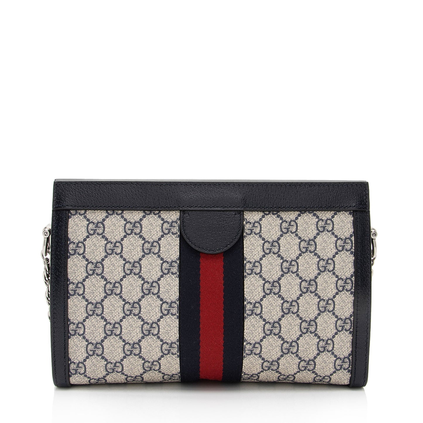 Gucci Nylon Chain Leather Shoulder Bag