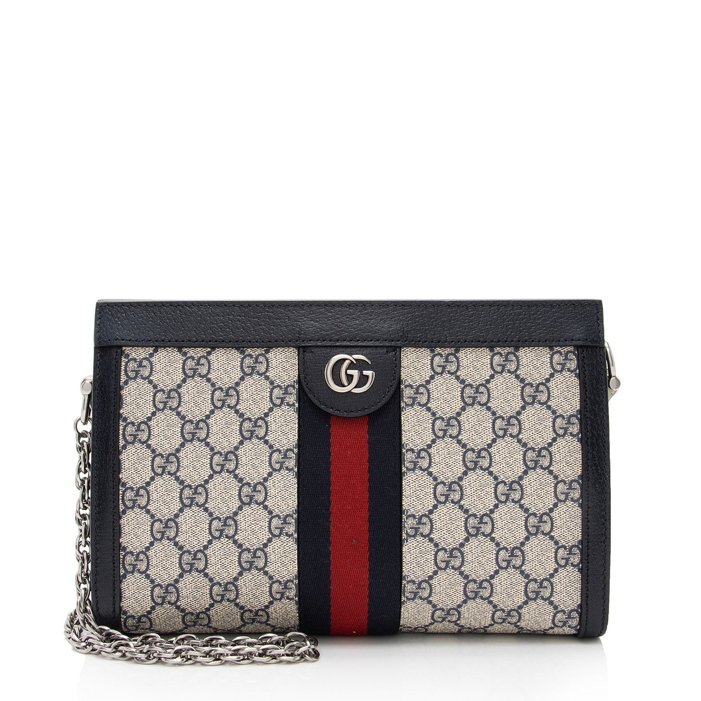 Gucci Nylon Chain Leather Shoulder Bag