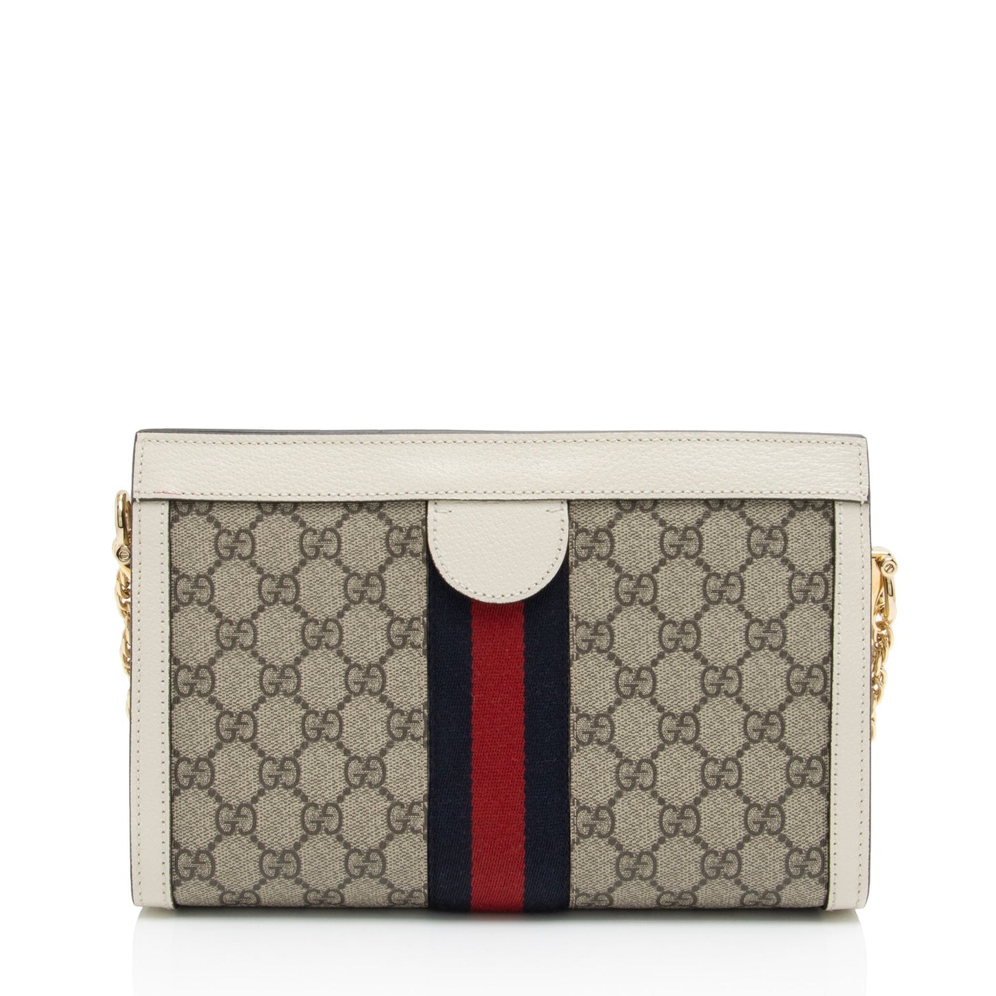 Gucci Nylon Chain Leather Shoulder Bag