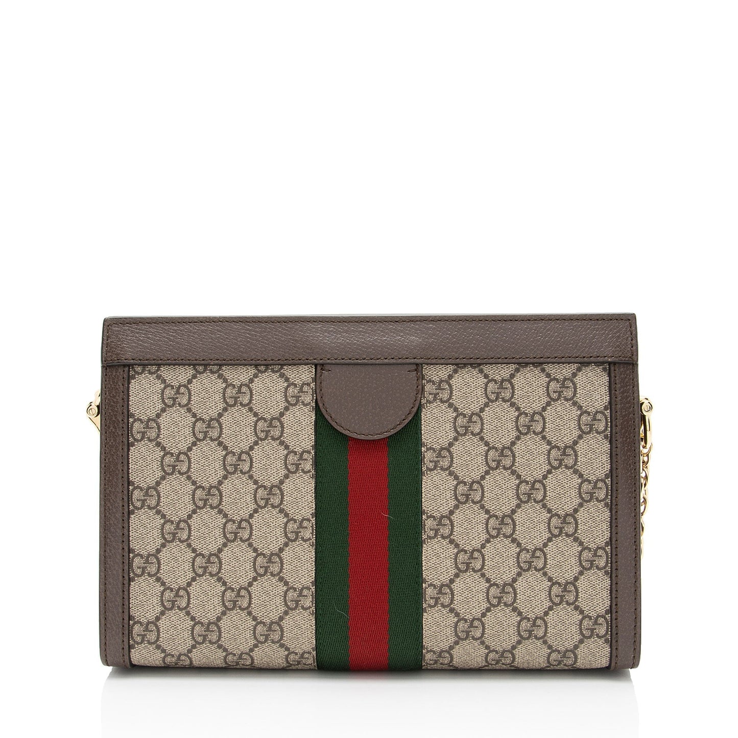 Gucci Nylon Chain Leather Shoulder Bag
