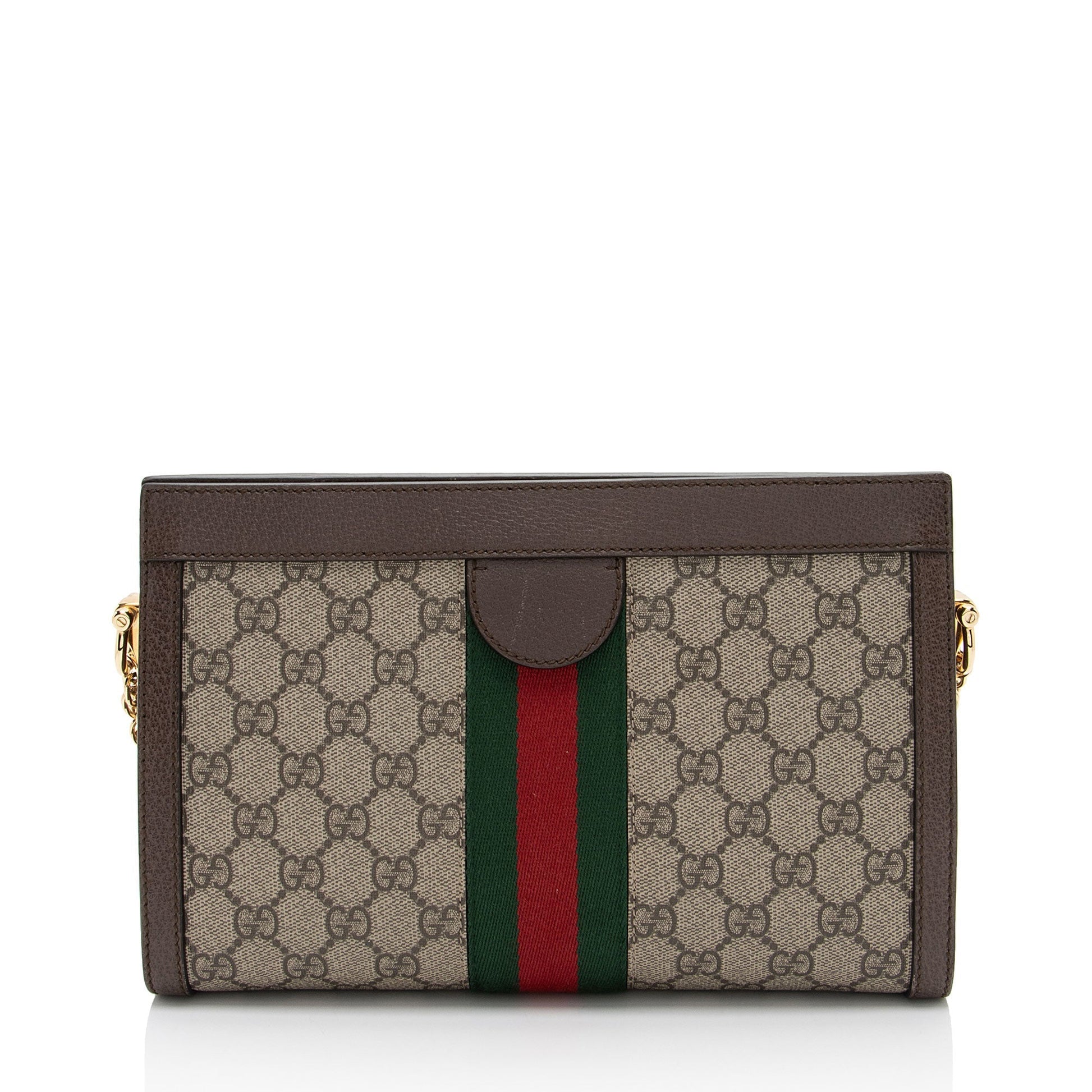 Gucci Nylon Chain Leather Shoulder Bag