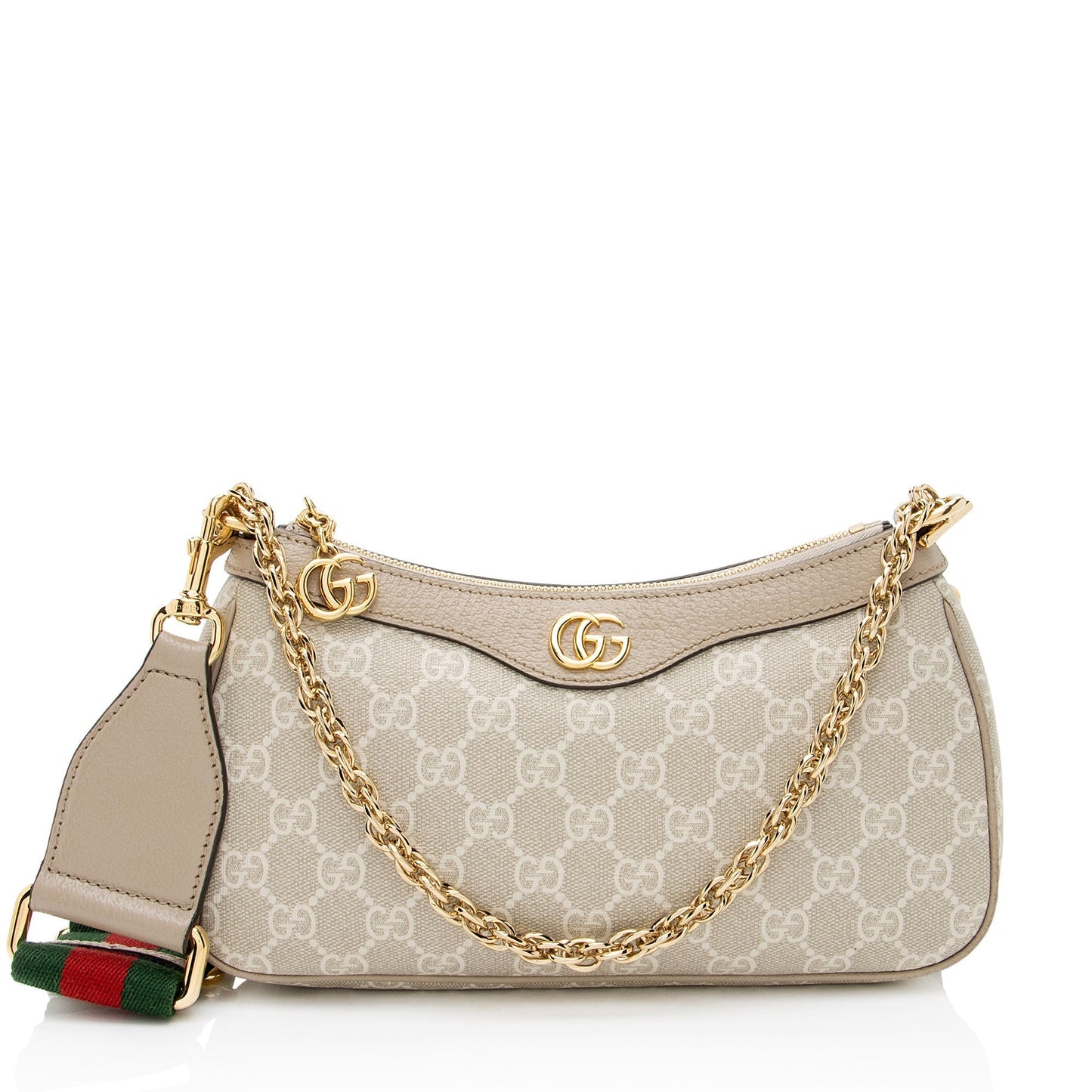 Gucci Nylon Chain Leather Crossbody