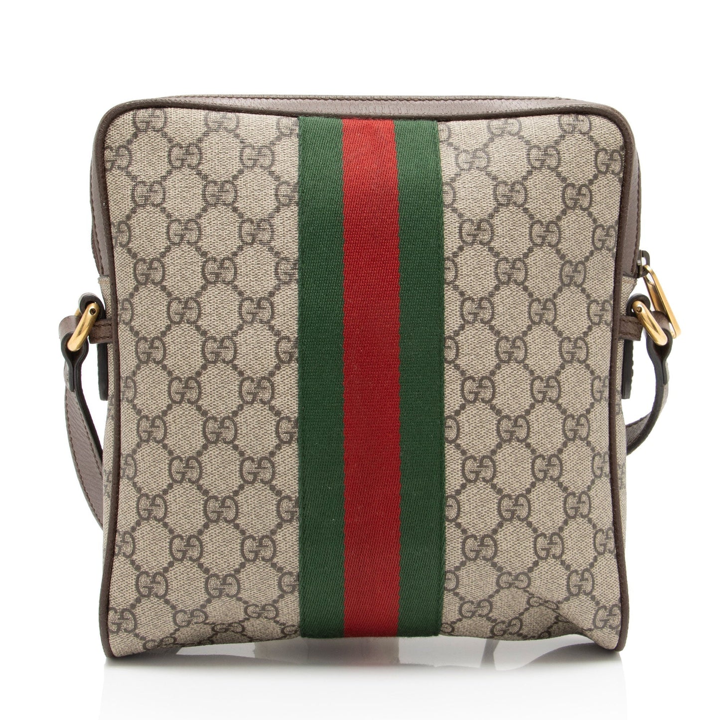 Gucci Nylon Leather Canvas Shoulder Bag