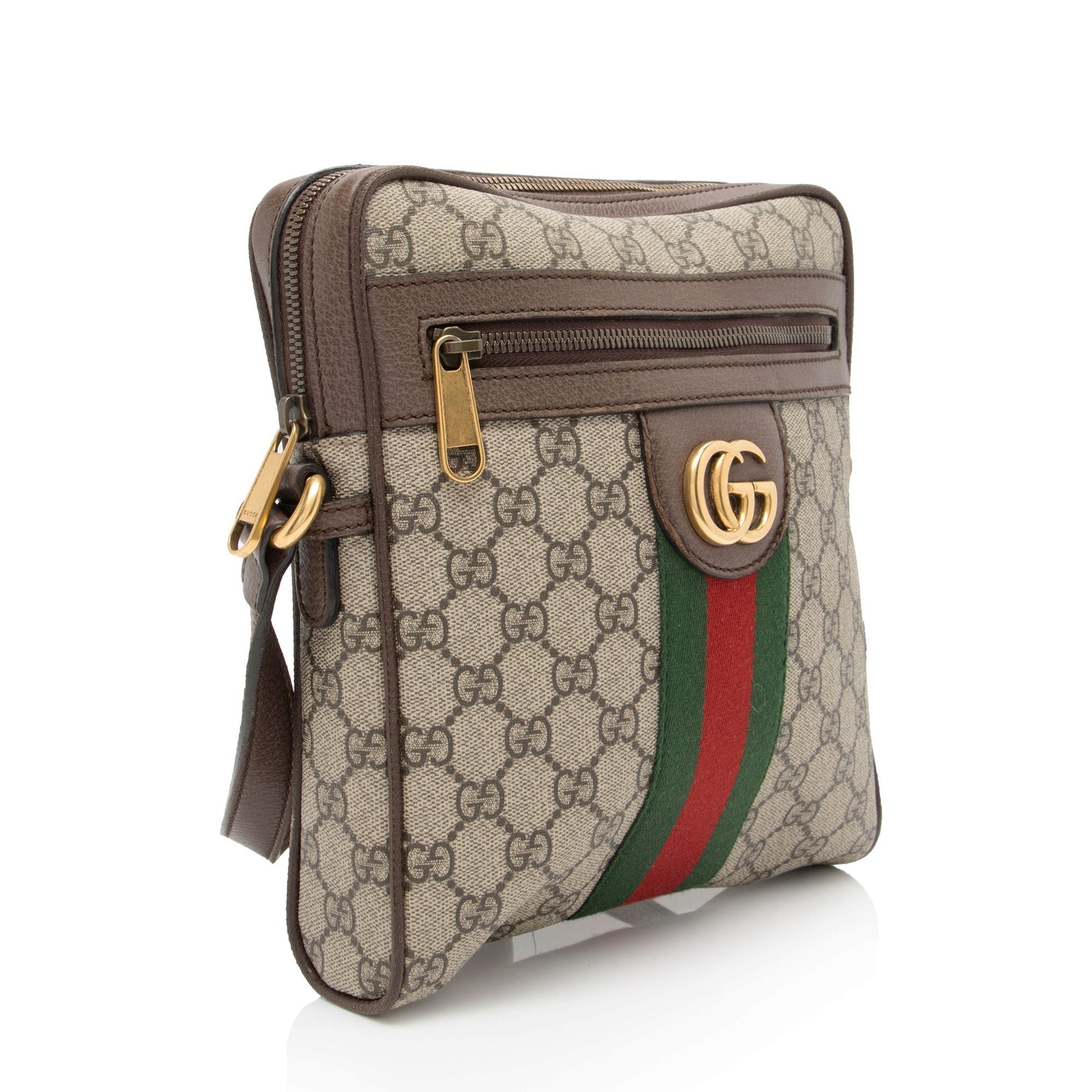 Gucci Nylon Leather Canvas Shoulder Bag