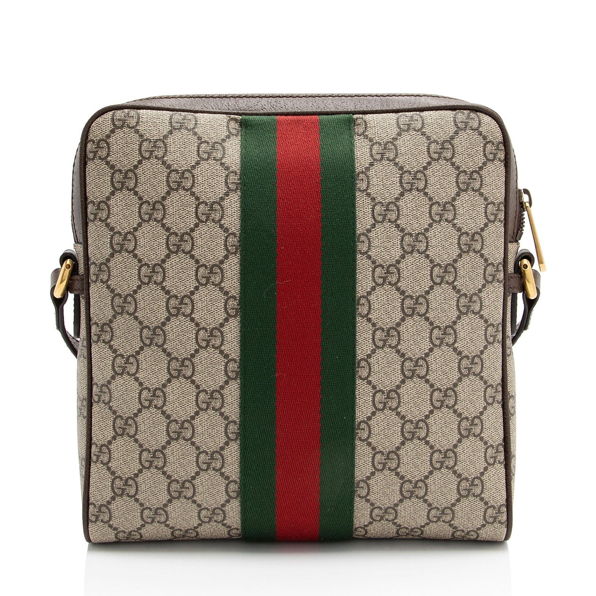 Gucci Nylon Leather Canvas Shoulder Bag