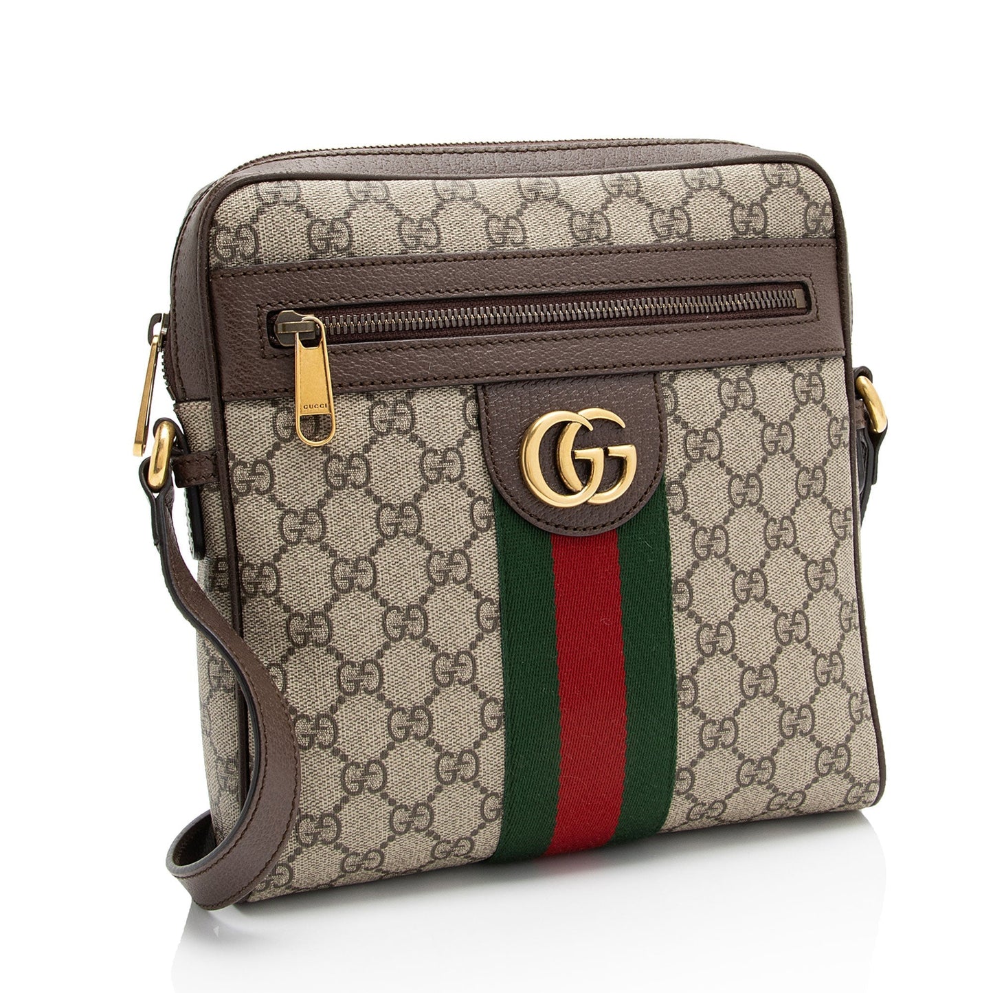 Gucci Nylon Leather Canvas Shoulder Bag