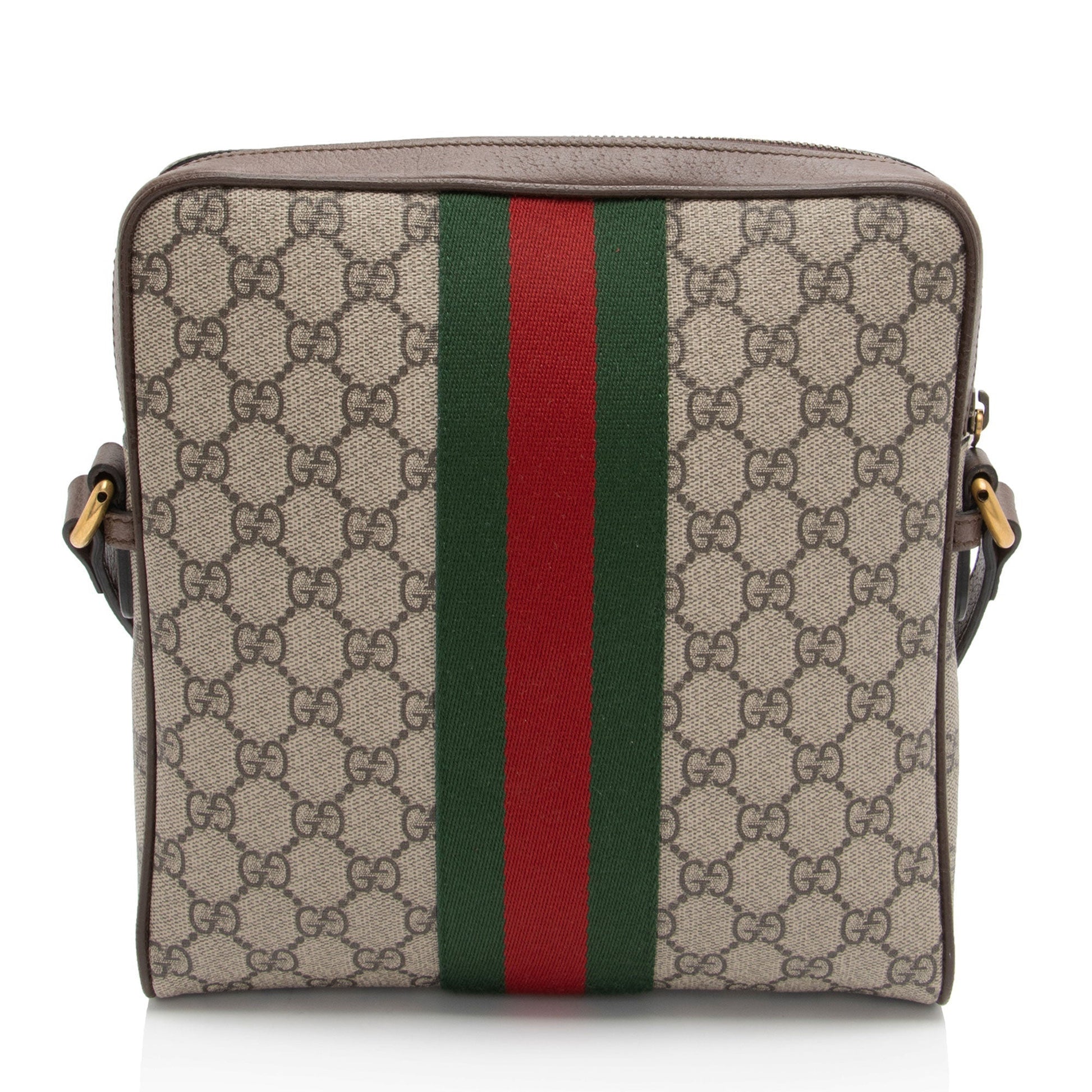 Gucci Nylon Leather Canvas Shoulder Bag
