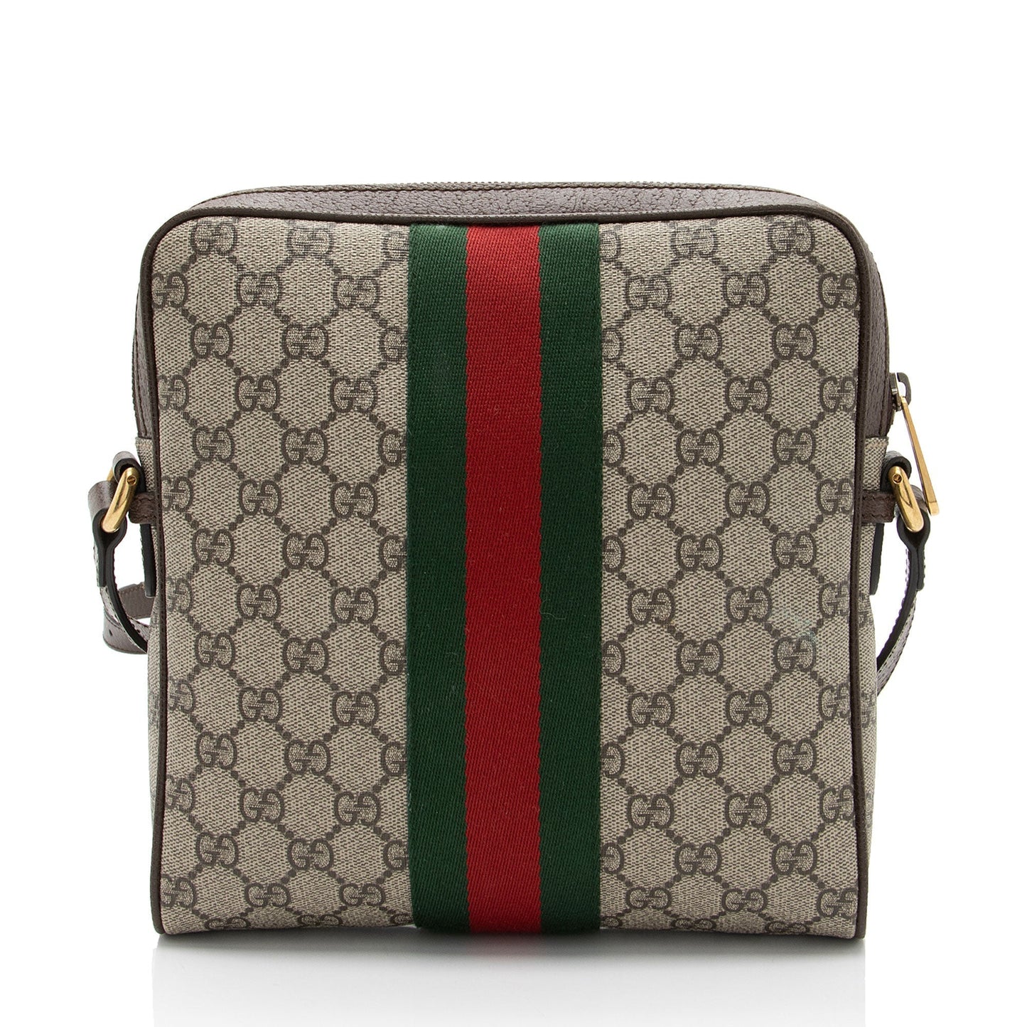Gucci Nylon Leather Canvas Shoulder Bag