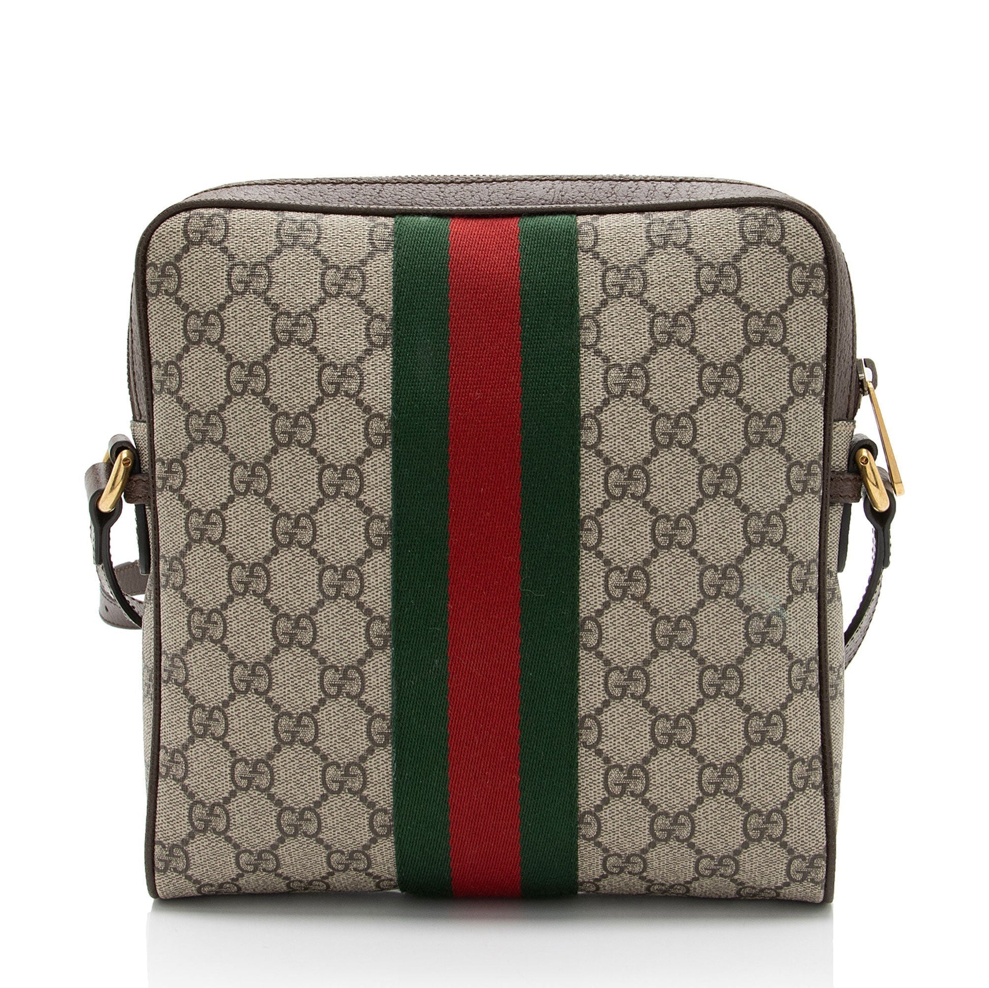 Gucci Nylon Leather Canvas Shoulder Bag