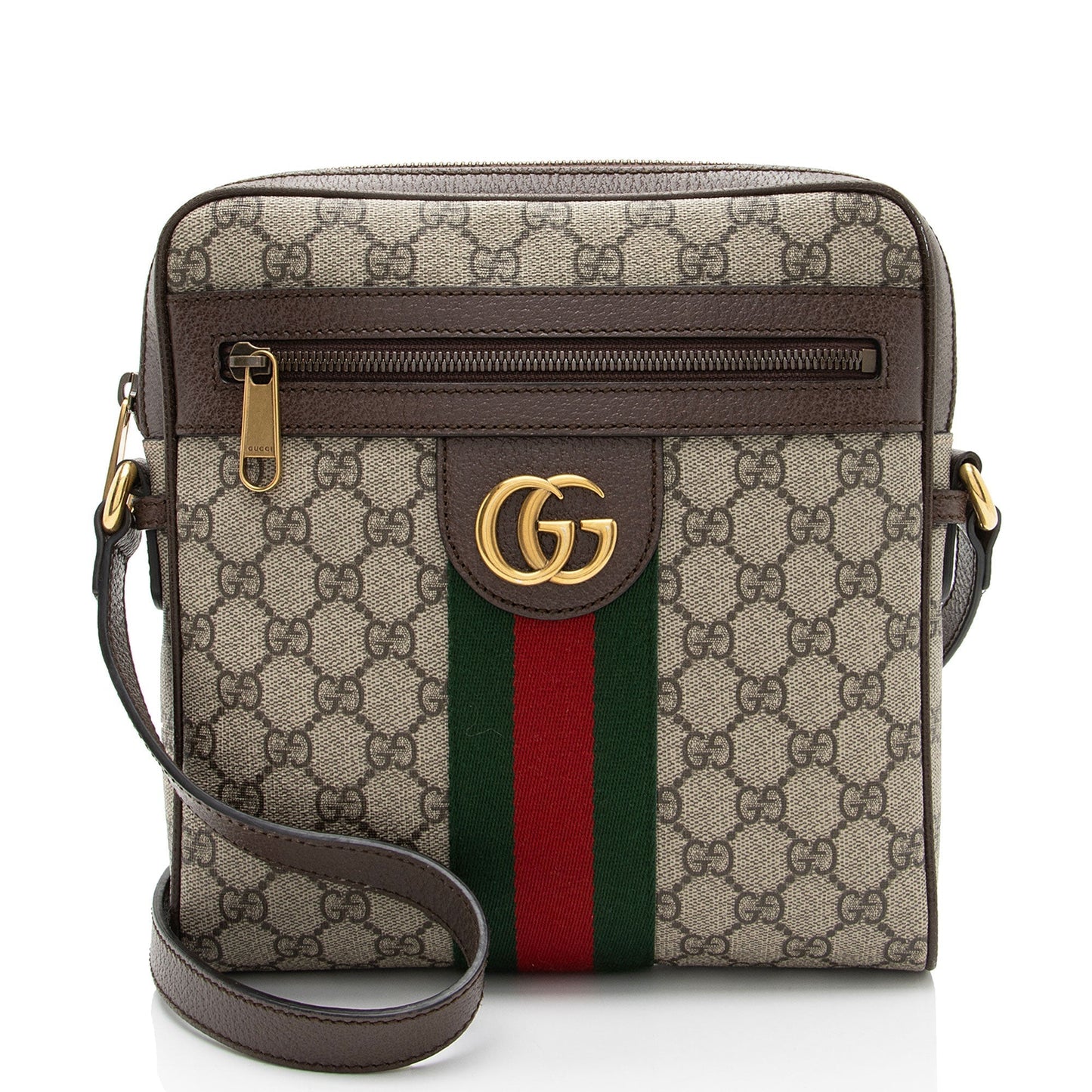 Gucci Nylon Leather Canvas Shoulder Bag