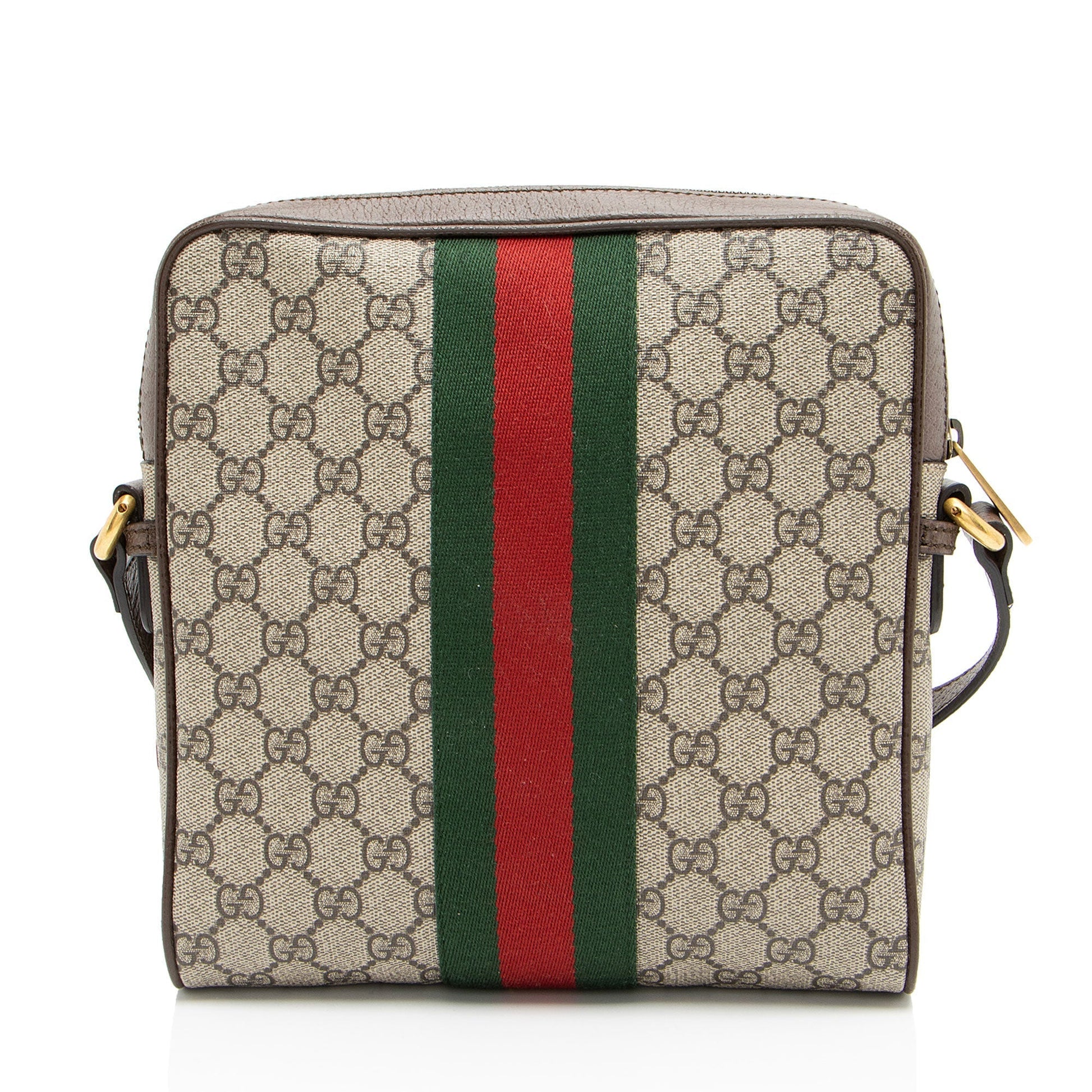 Gucci Nylon Leather Canvas Shoulder Bag