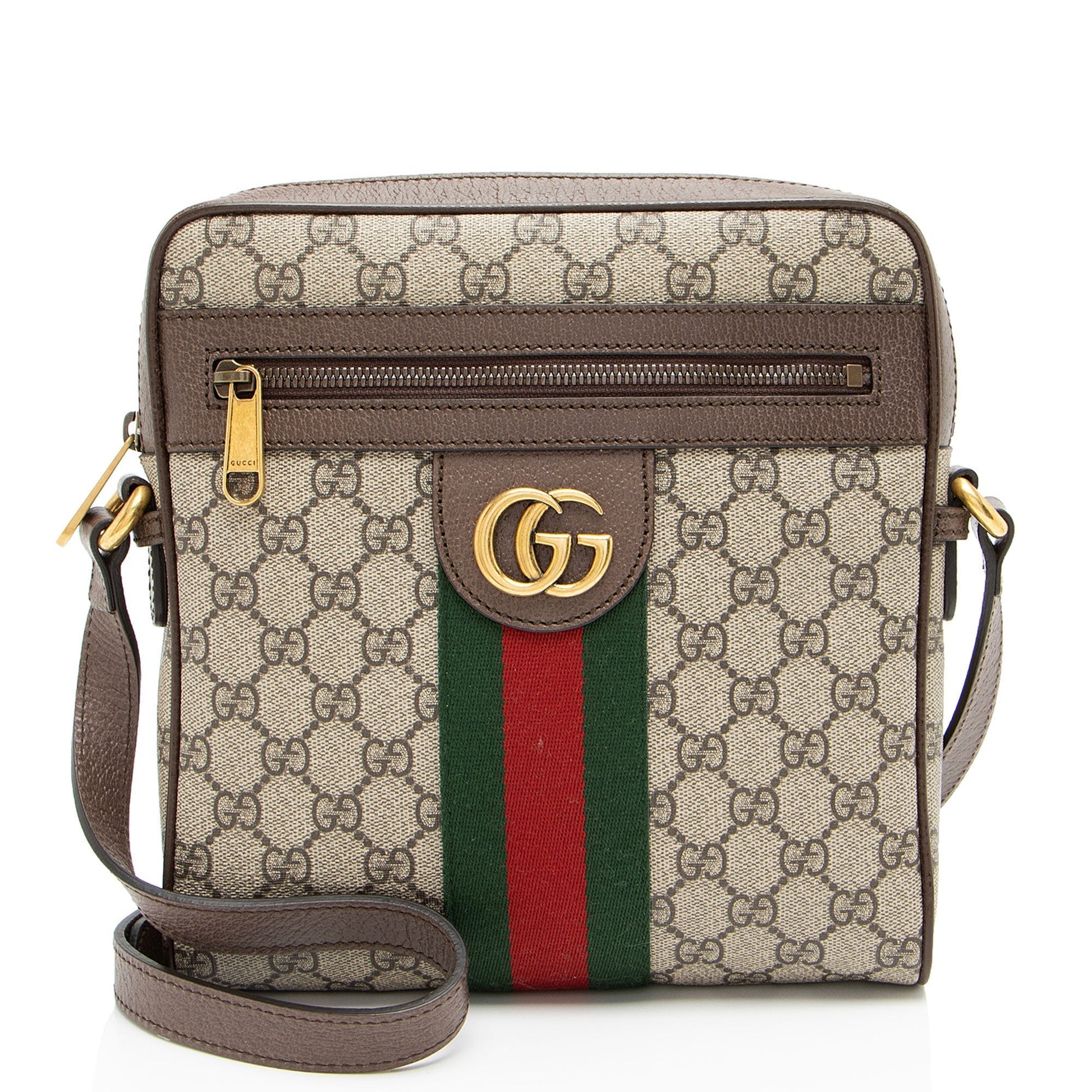 Gucci Nylon Leather Canvas Shoulder Bag