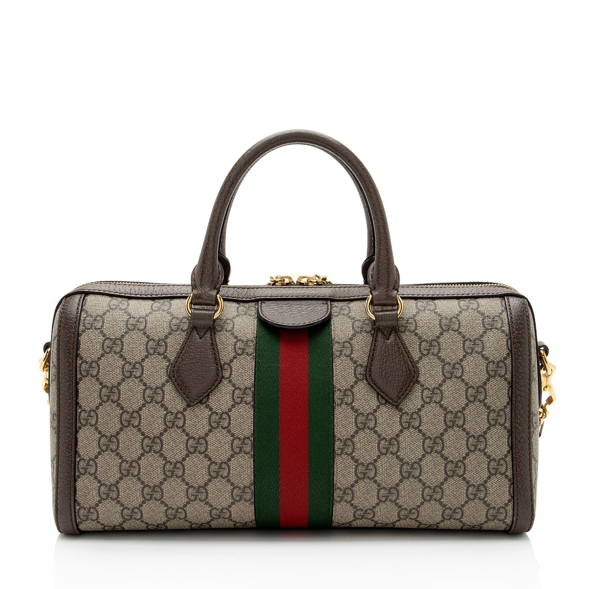Gucci Nylon Leather Canvas Shoulder Bag
