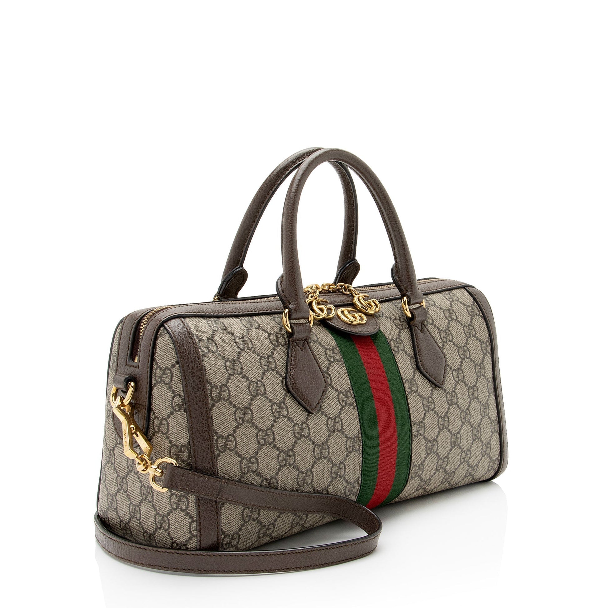 Gucci Nylon Leather Canvas Shoulder Bag