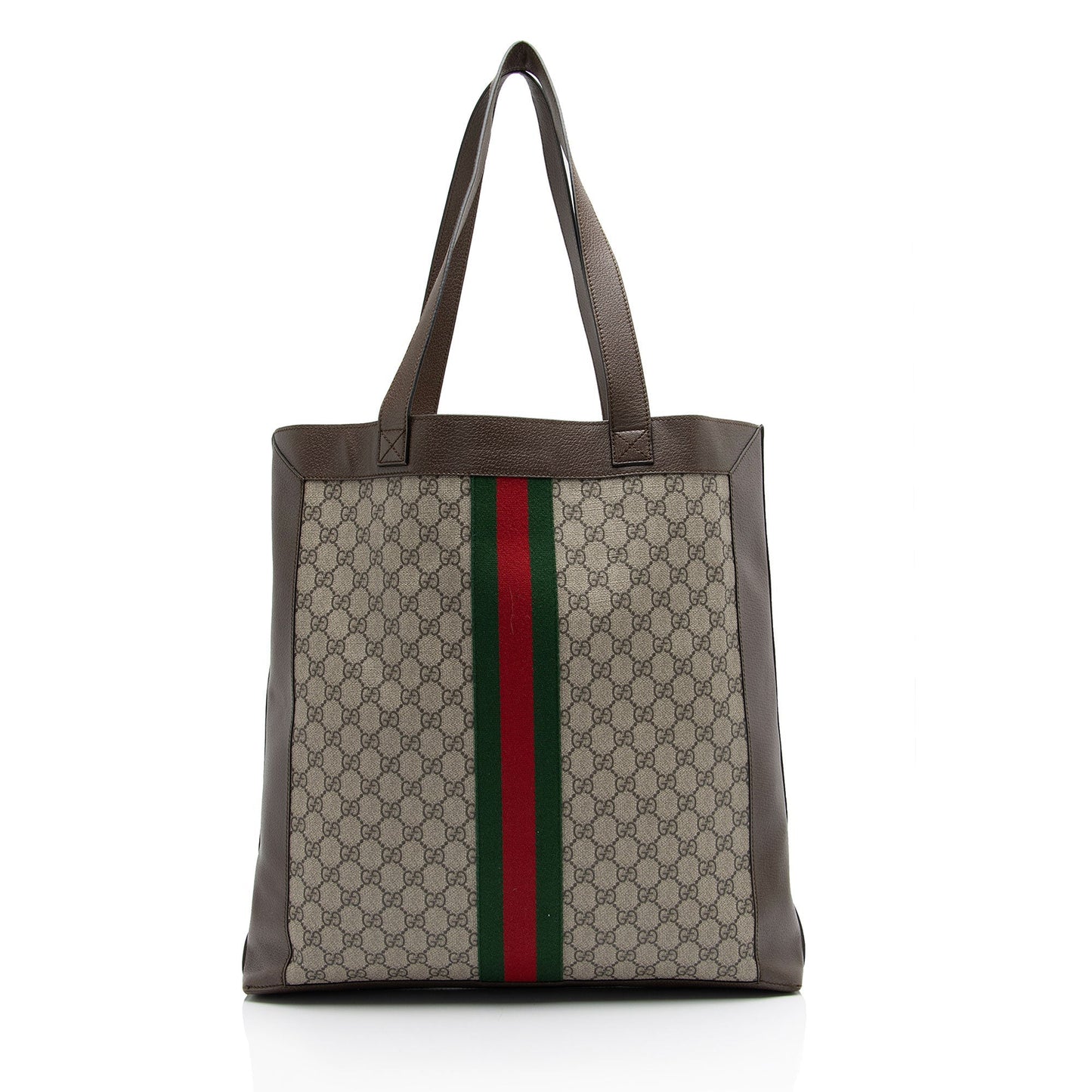 Gucci Nylon Leather Canvas Tote