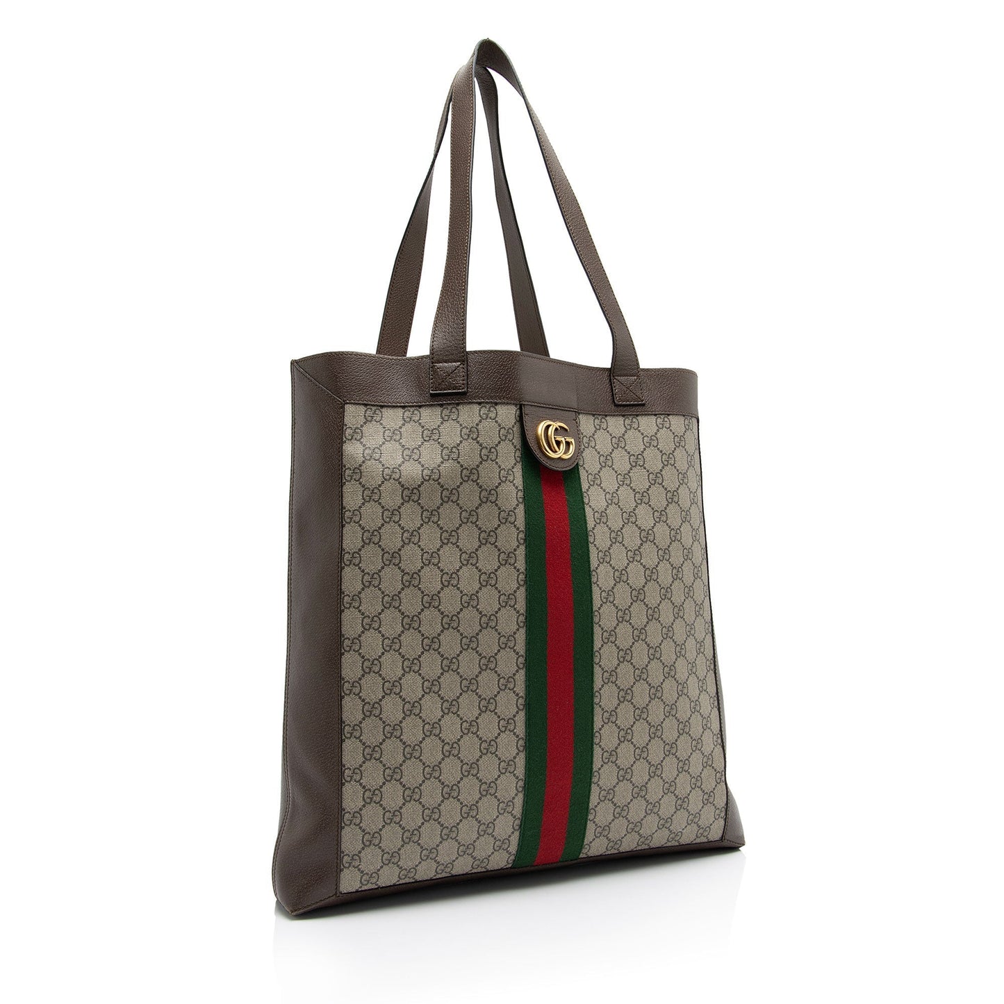 Gucci Nylon Leather Canvas Tote