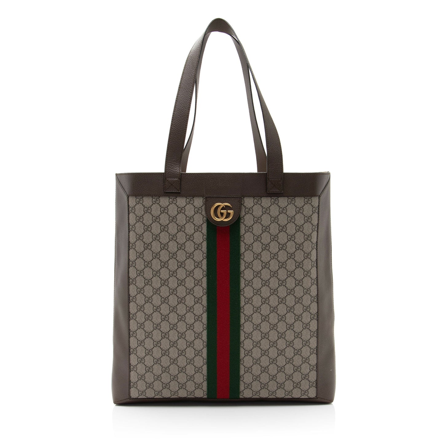 Gucci Nylon Pochette Leather Canvas Tote