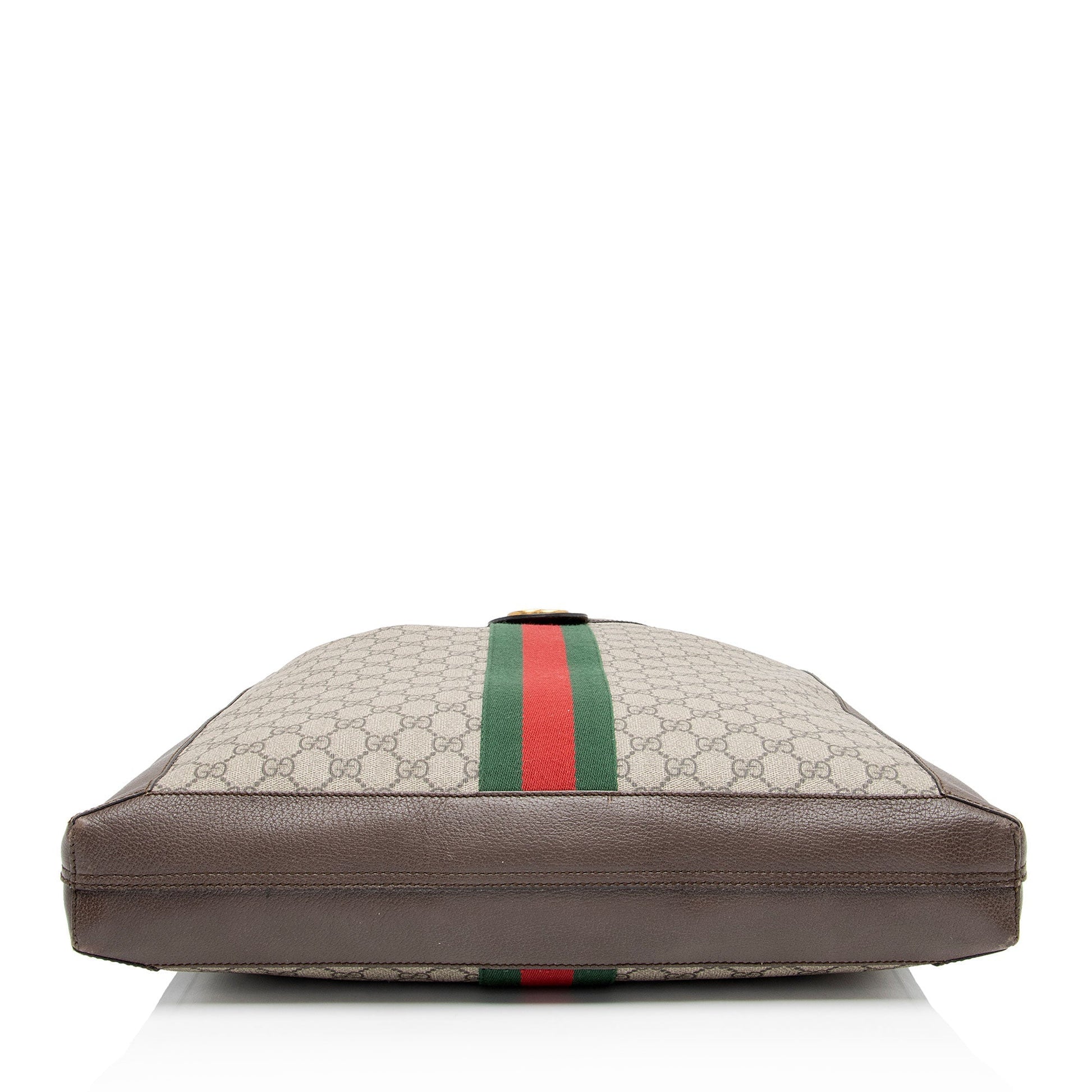 Gucci Nylon Pochette Leather Canvas Tote