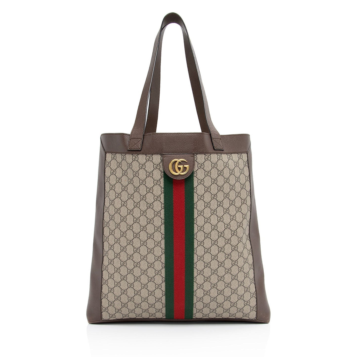 Gucci Nylon Pochette Leather Canvas Tote