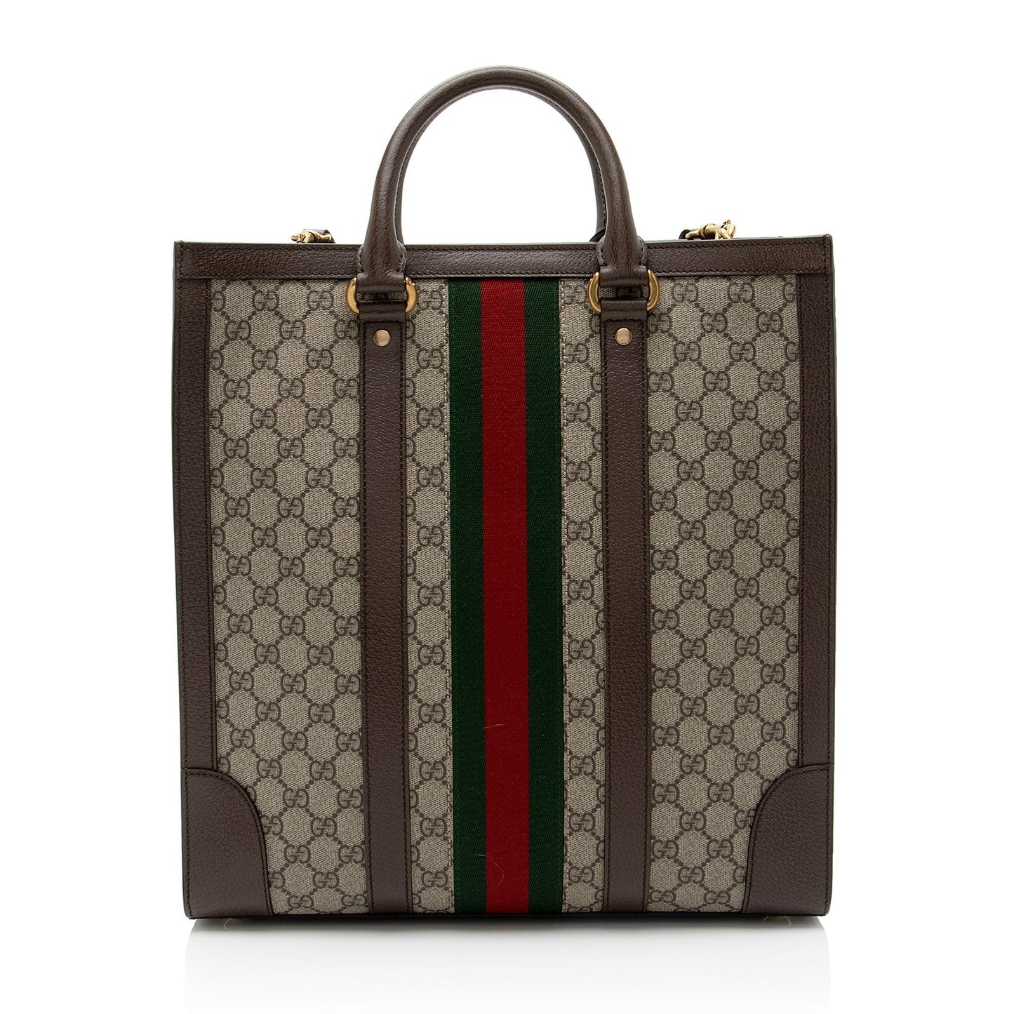 Gucci Nylon Leather Canvas Tote
