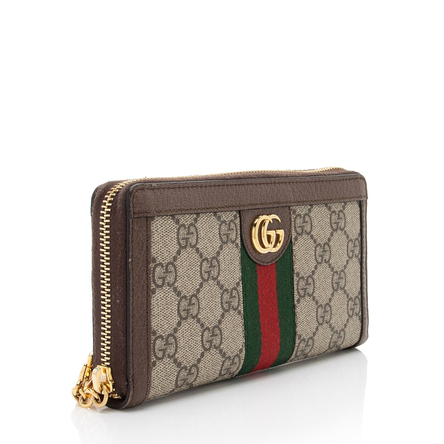 Gucci GG Supreme Ophidia Zip Around Wallet (SHF-L3ZnYB)
