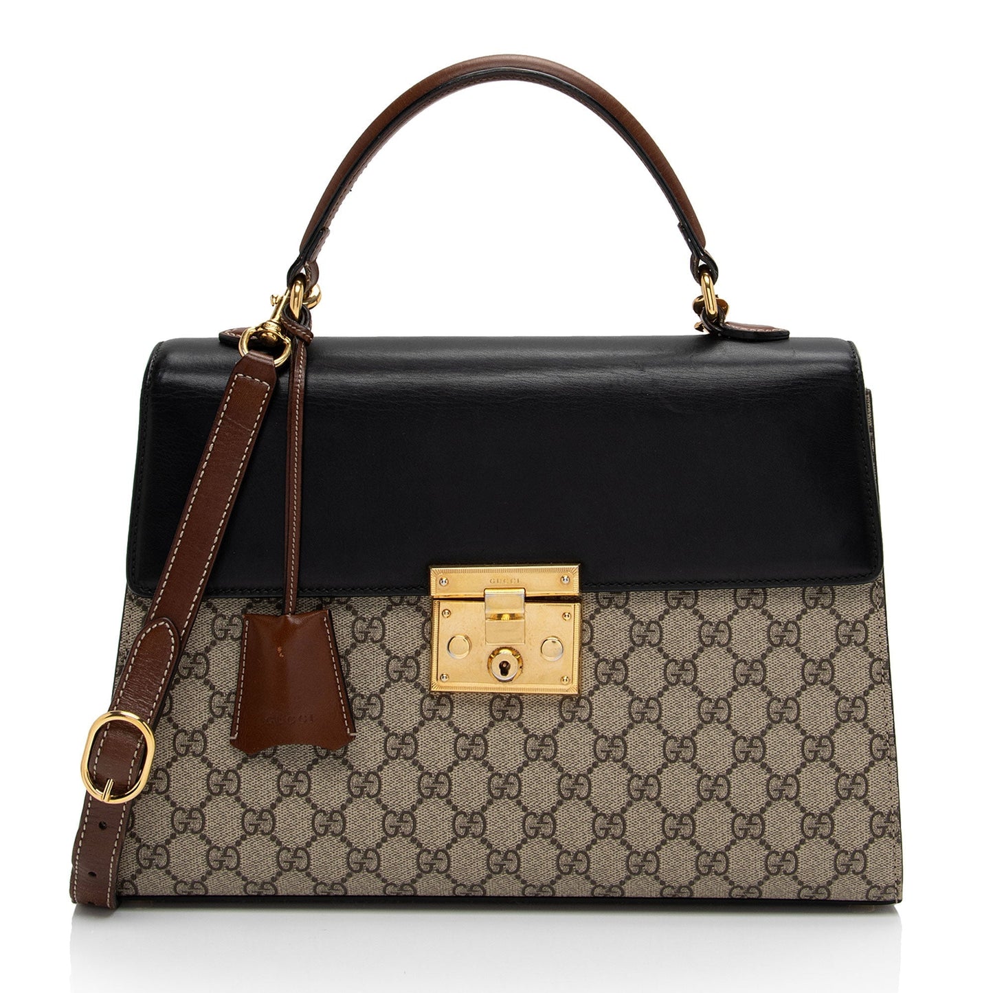 Gucci Leather Canvas Shoulder Bag