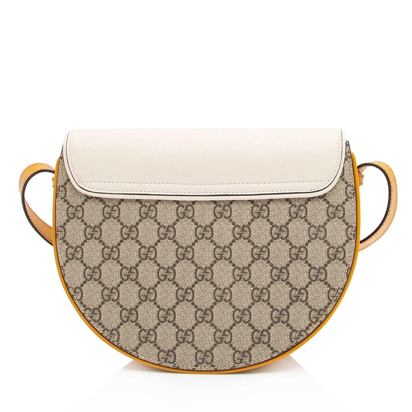 Gucci Saddle Leather Canvas Crossbody