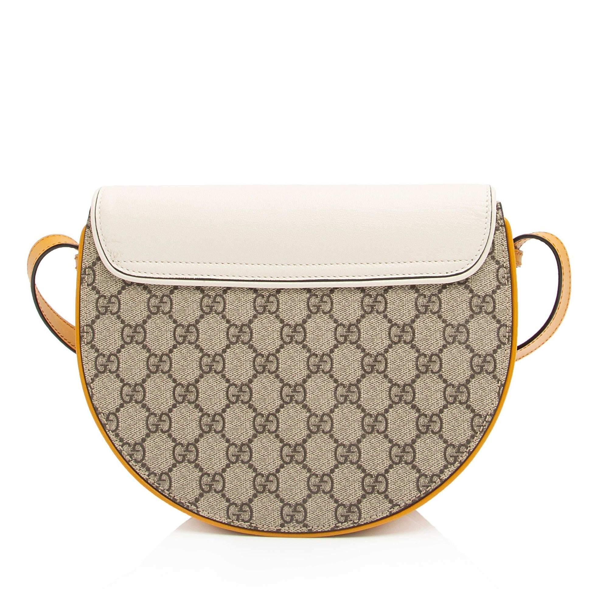 Gucci Saddle Leather Canvas Crossbody