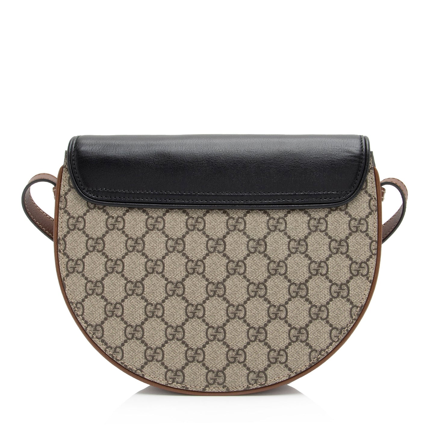 Gucci Saddle Leather Canvas Crossbody