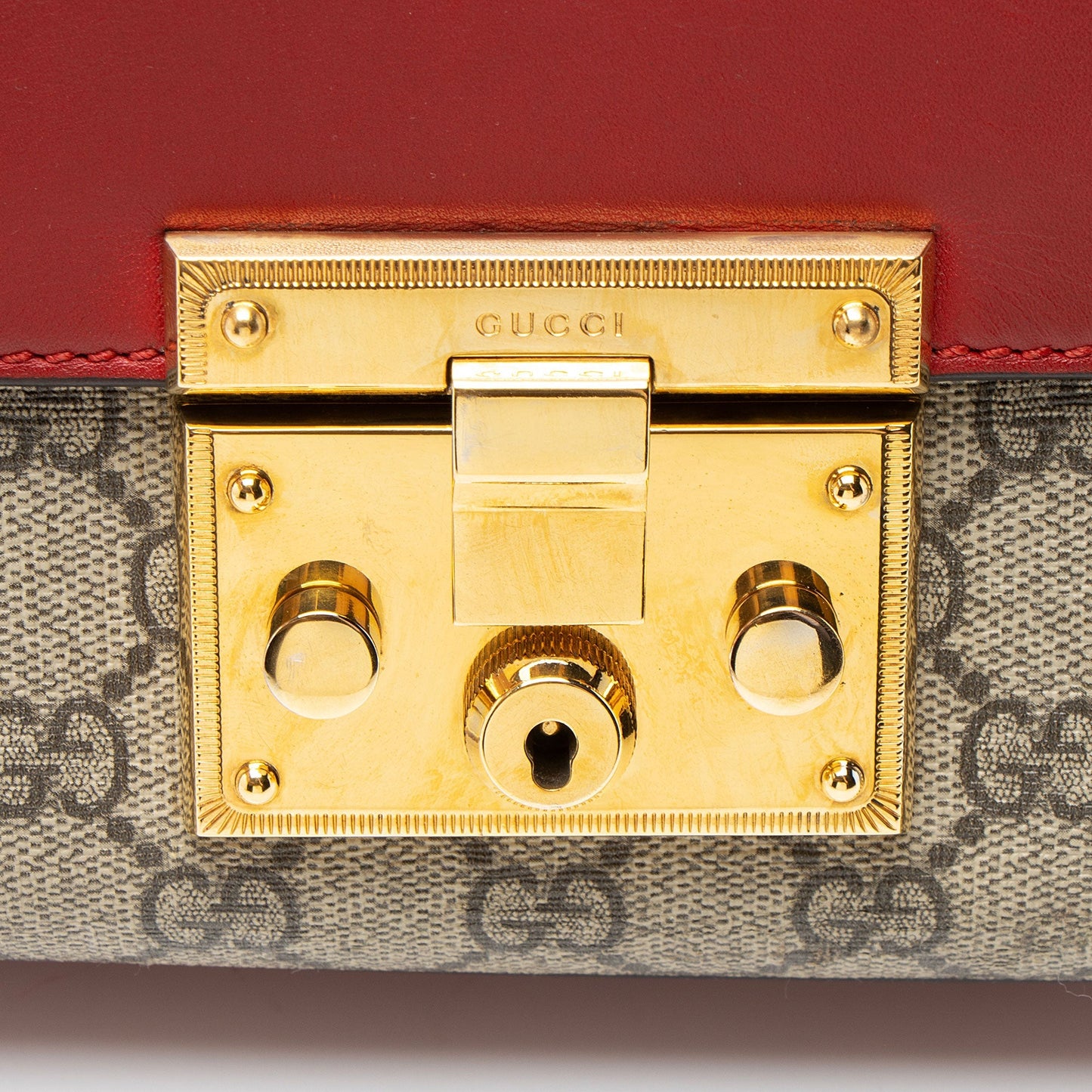 Gucci GG Supreme Padlock Small Shoulder Bag