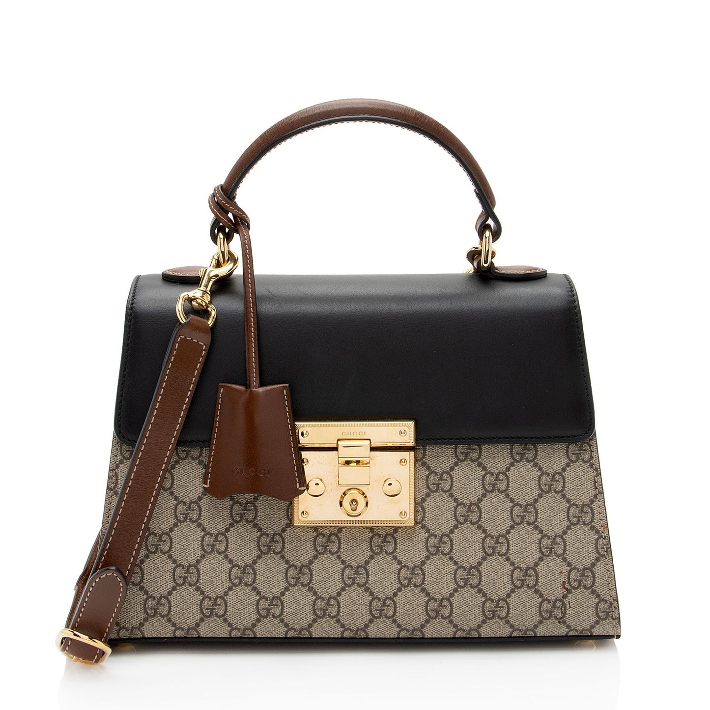 Gucci Leather Canvas Shoulder Bag