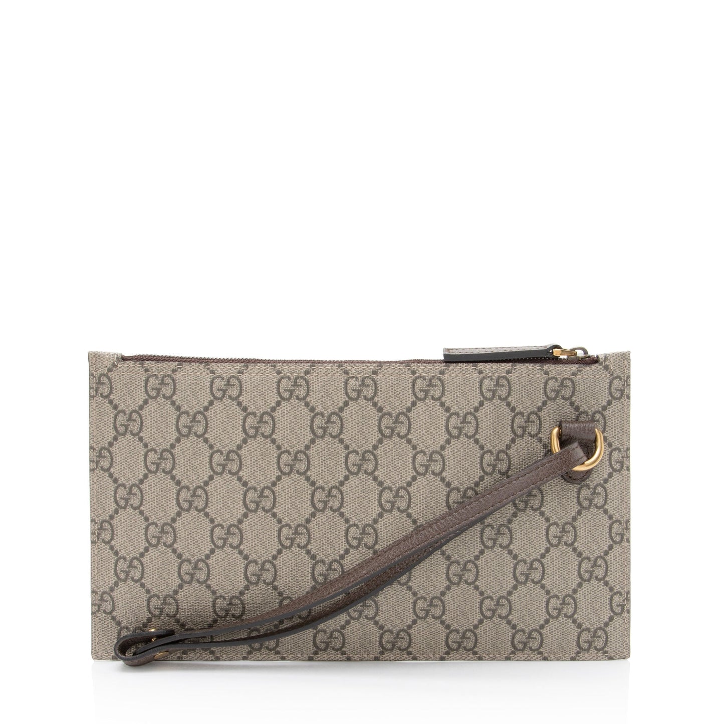 Gucci Pochette Leather Canvas Clutch