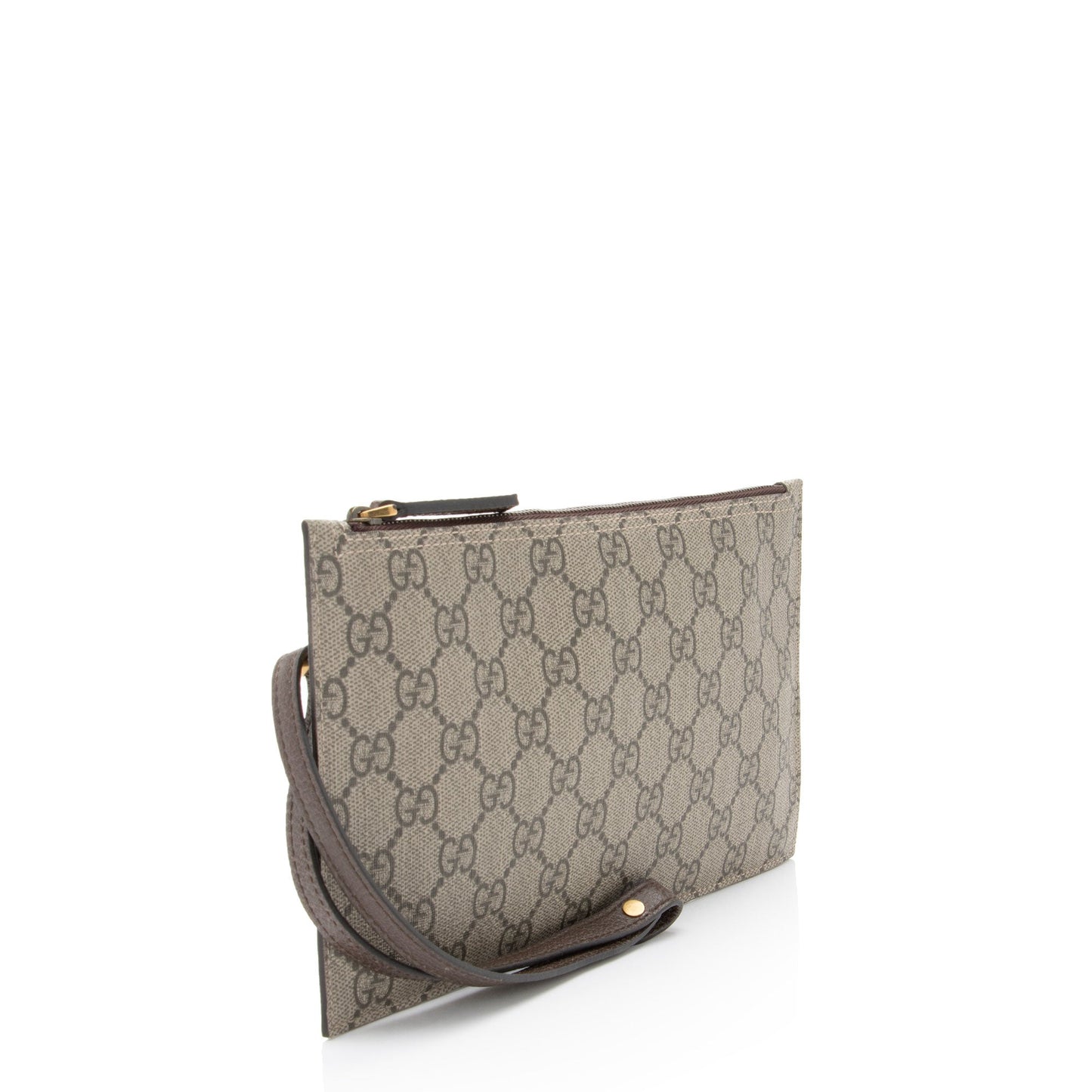 Gucci Pochette Leather Canvas Clutch