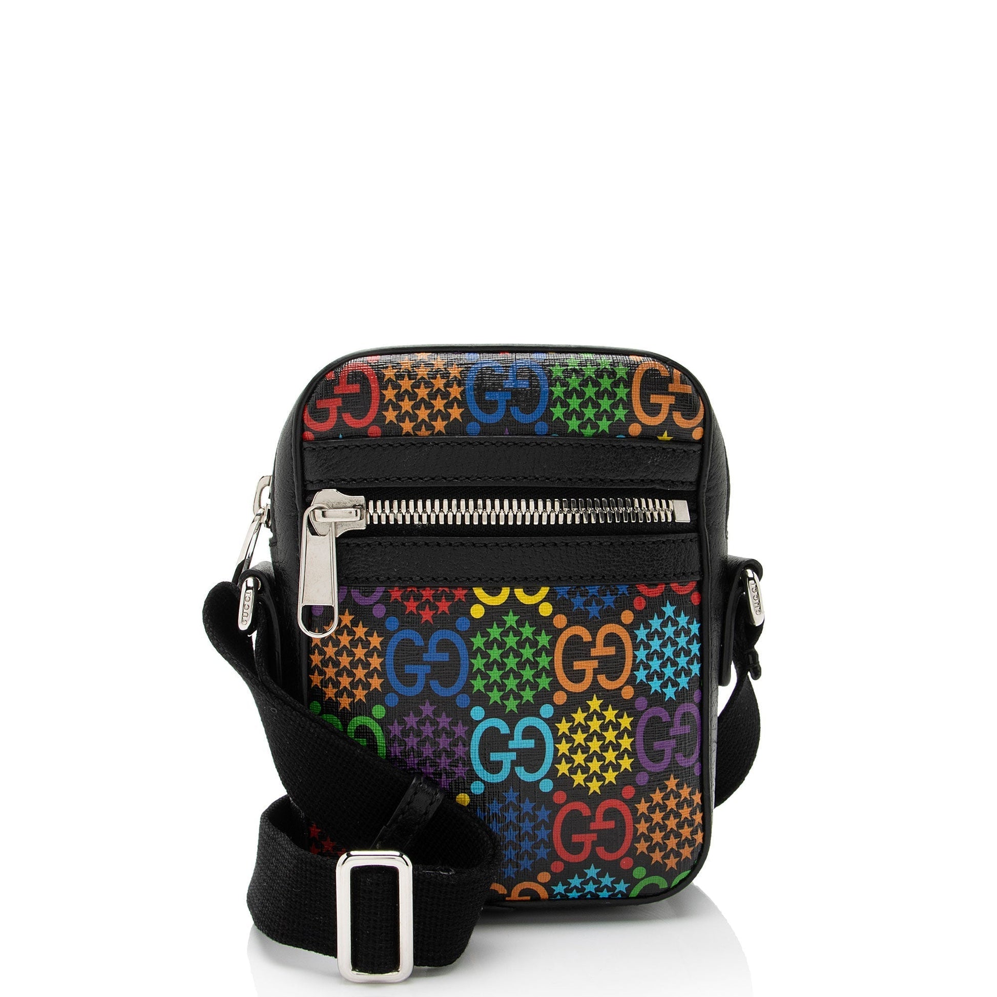Gucci Nylon Leather Canvas Shoulder Bag