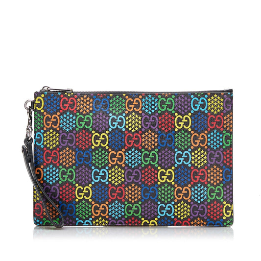 Gucci GG Supreme Psychedelic Zip Clutch (SHG-36980)