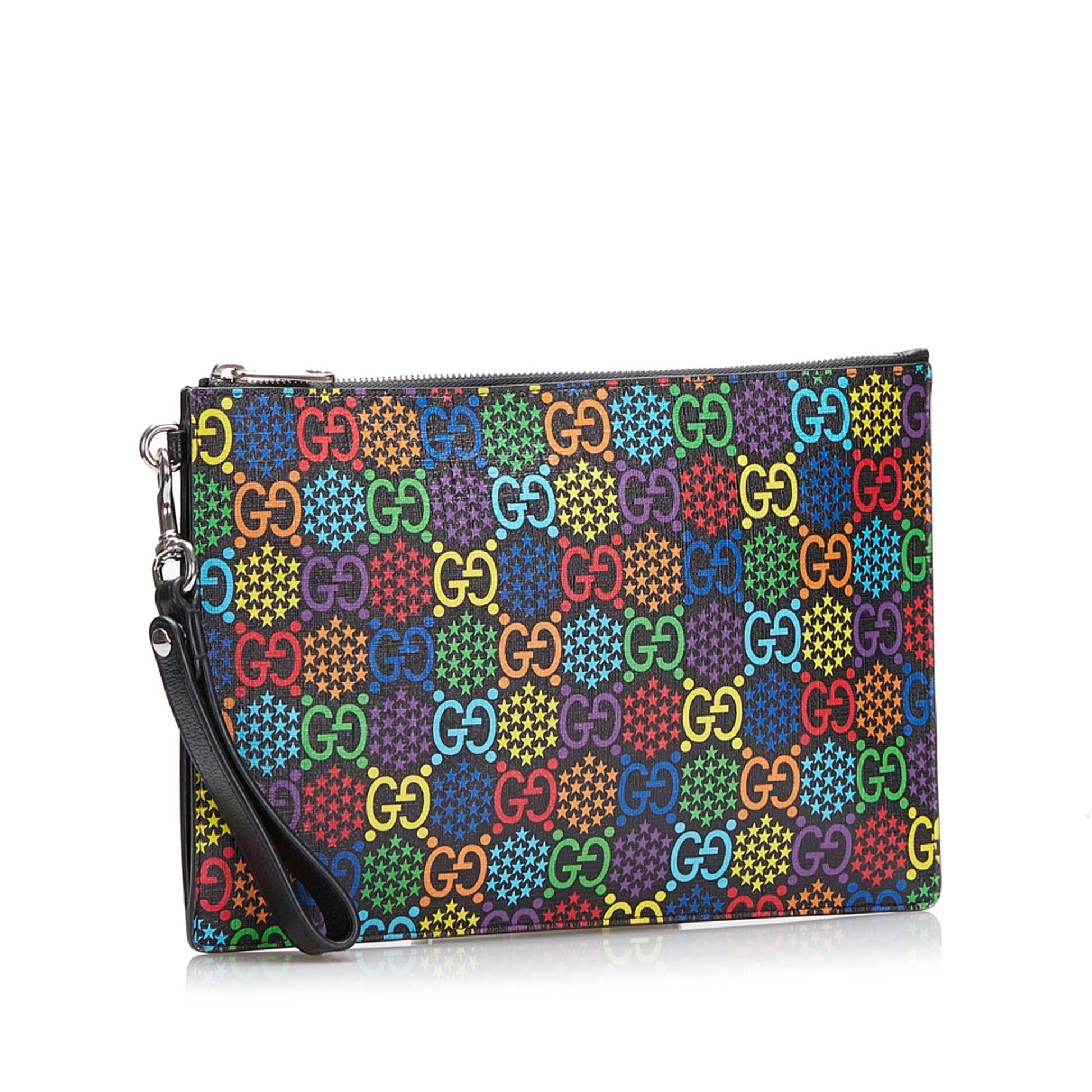 Gucci GG Supreme Psychedelic Zip Clutch (SHG-36980)