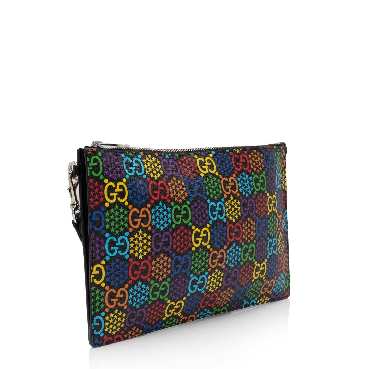 Gucci GG Supreme Psychedelic Zip Wristlet (SHF-tNF9lo)