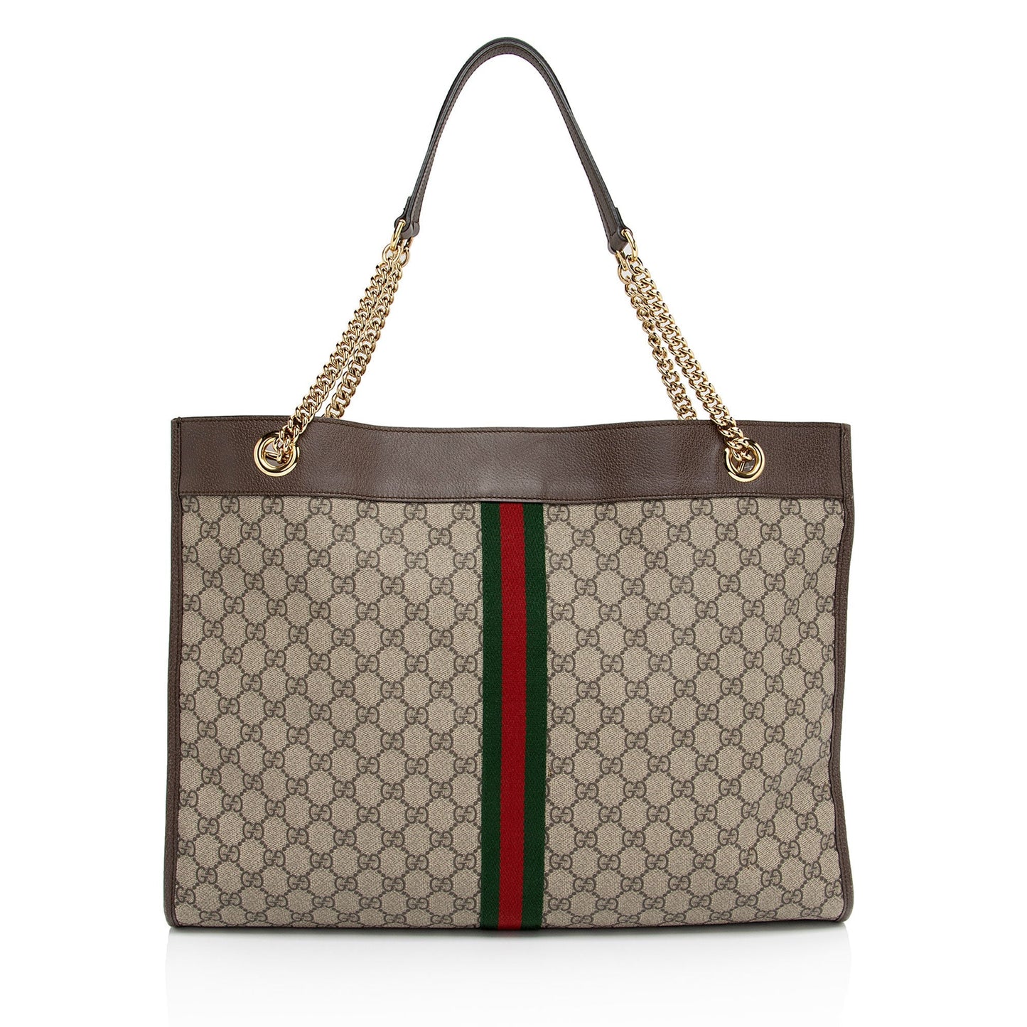 Gucci Nylon Pochette Leather Canvas Tote