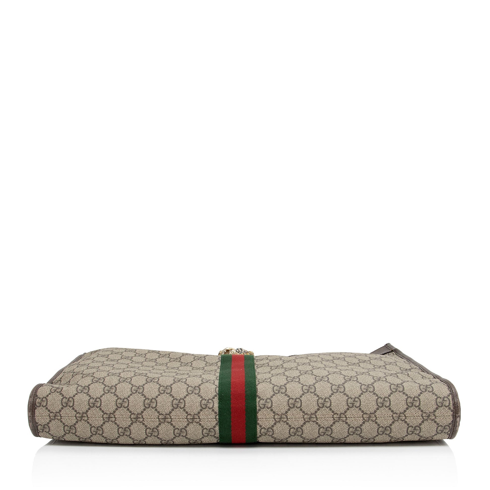 Gucci Nylon Pochette Leather Canvas Tote