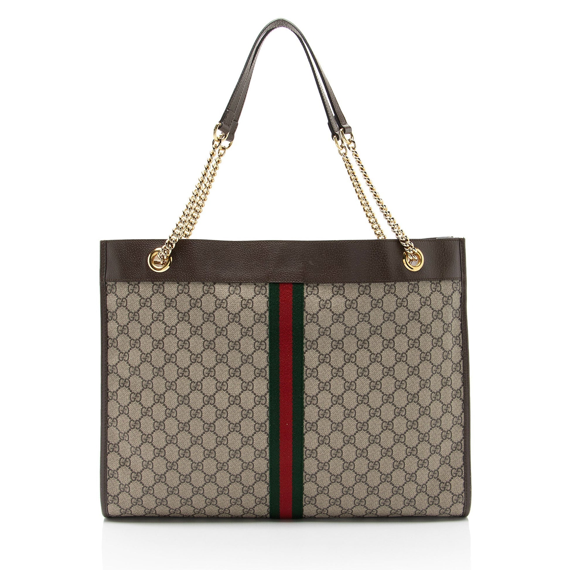 Gucci Nylon Pochette Leather Canvas Tote