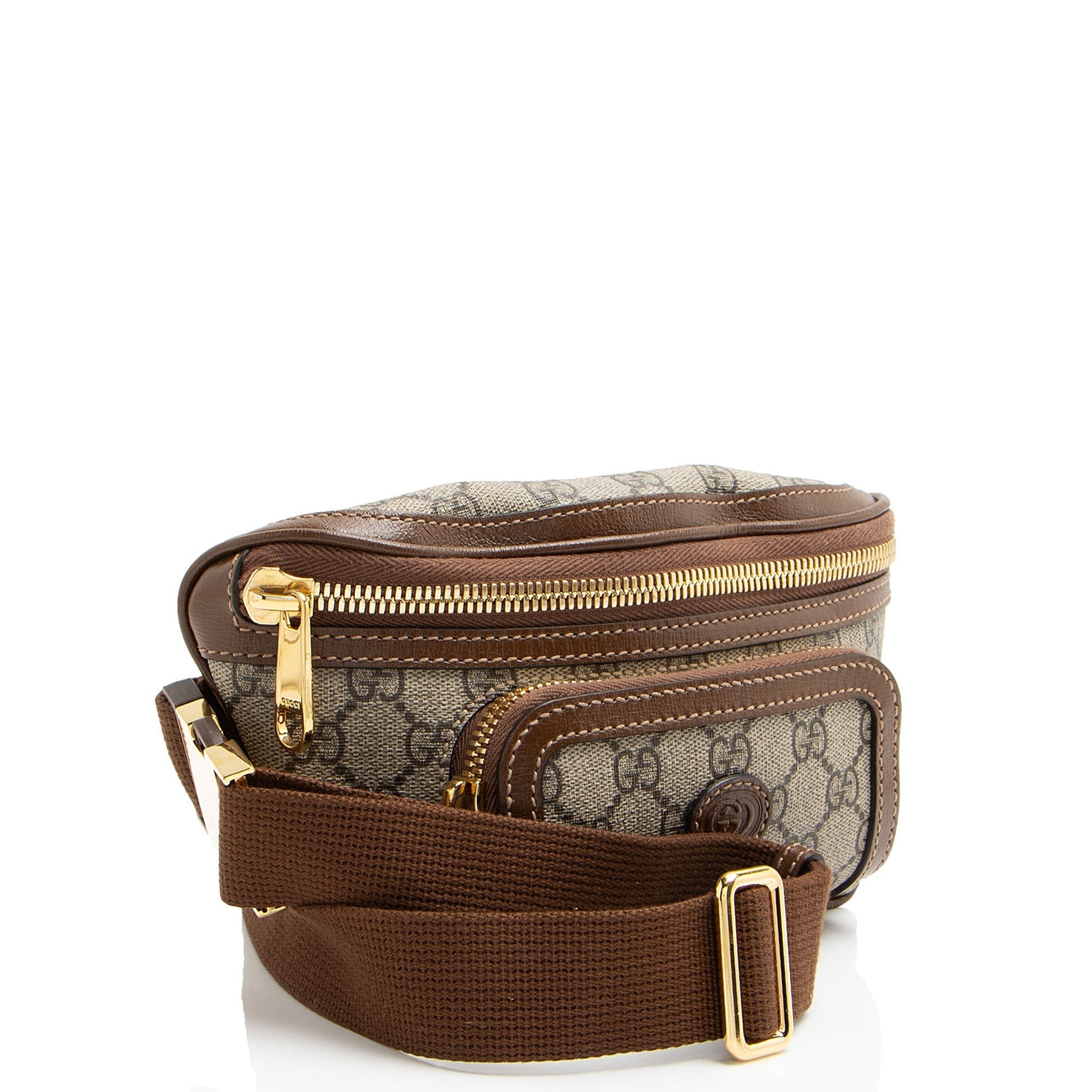 Gucci Nylon Leather Canvas Shoulder Bag