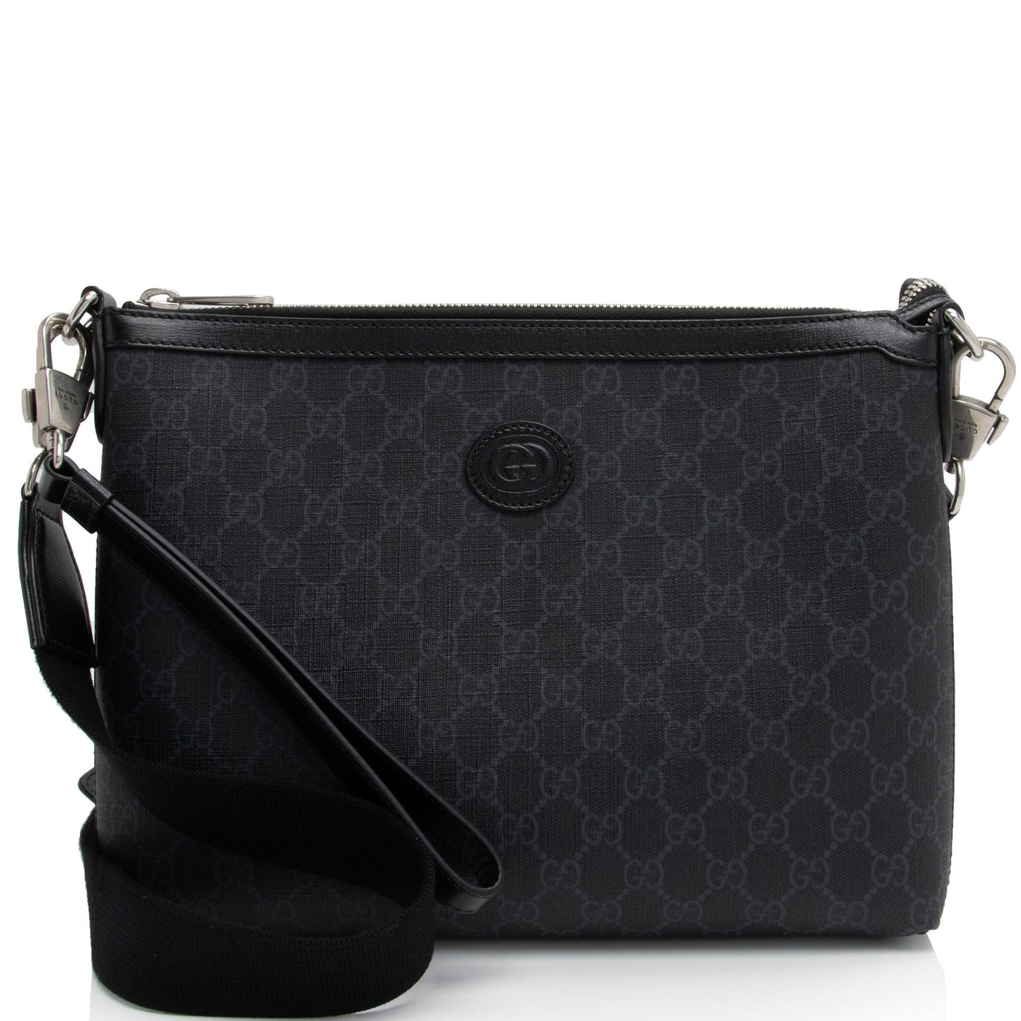 Gucci Nylon Leather Canvas Shoulder Bag