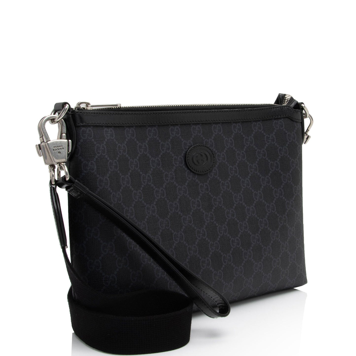 Gucci Nylon Leather Canvas Shoulder Bag